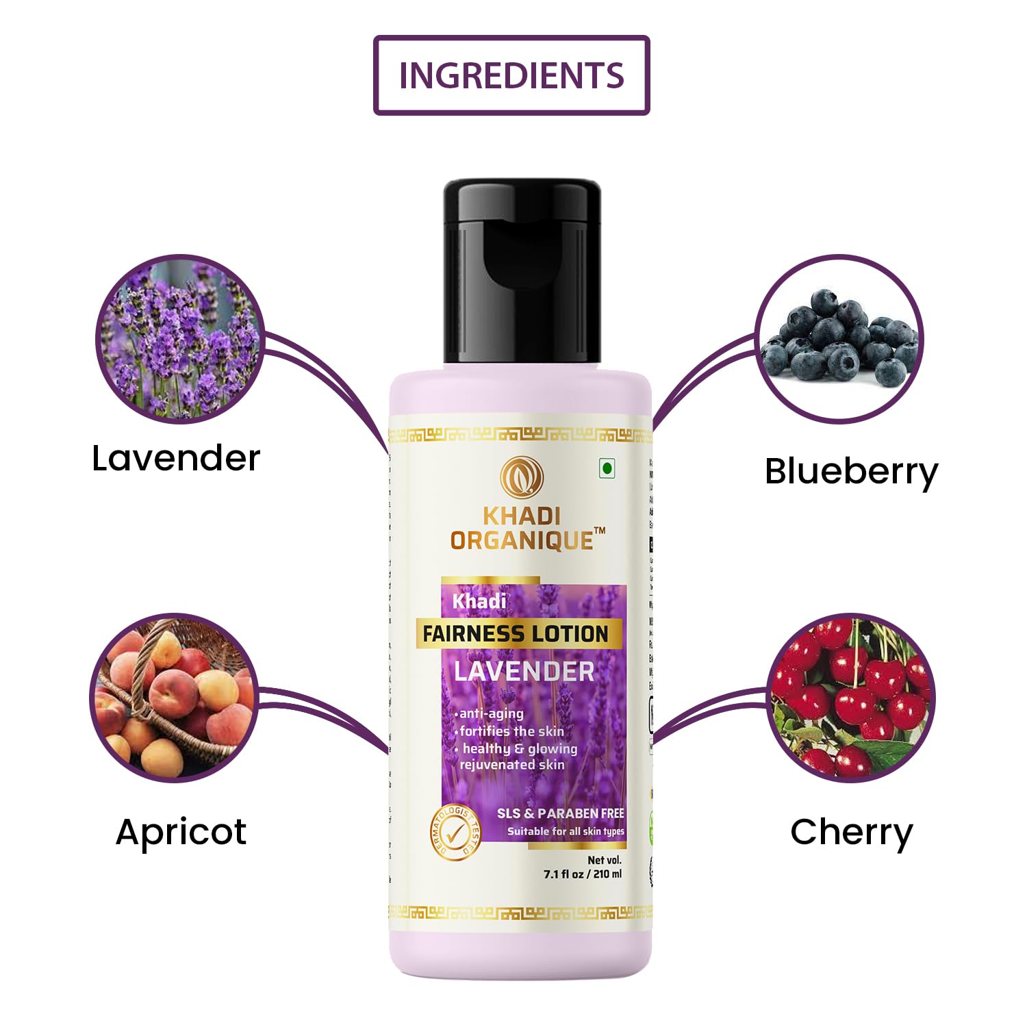 Levander Fairness Herbal Lotion - Natural Skin Brightening & Whitening Cream with Lavender Extract - Perfect for Daily Moisturizing & Evening Skin Tone at Home or Travel