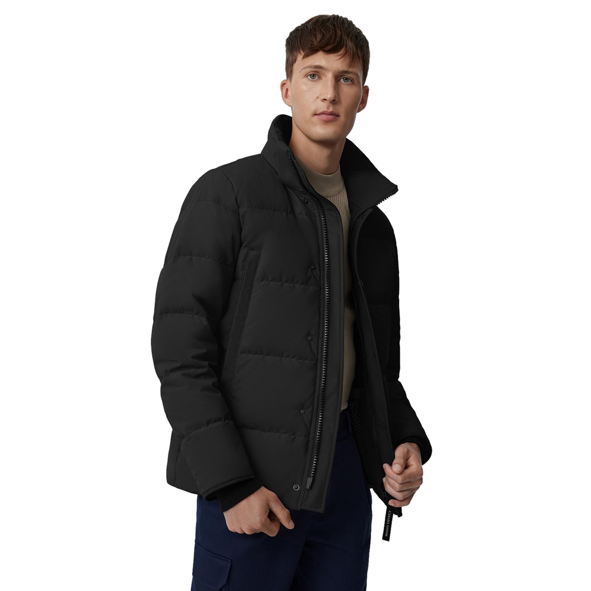 Canada Goose Wyndham Black Parka Jacket for Men - Waterproof Winter Coat with Down Insulation - Perfect for Cold Weather & Outdoor Activities