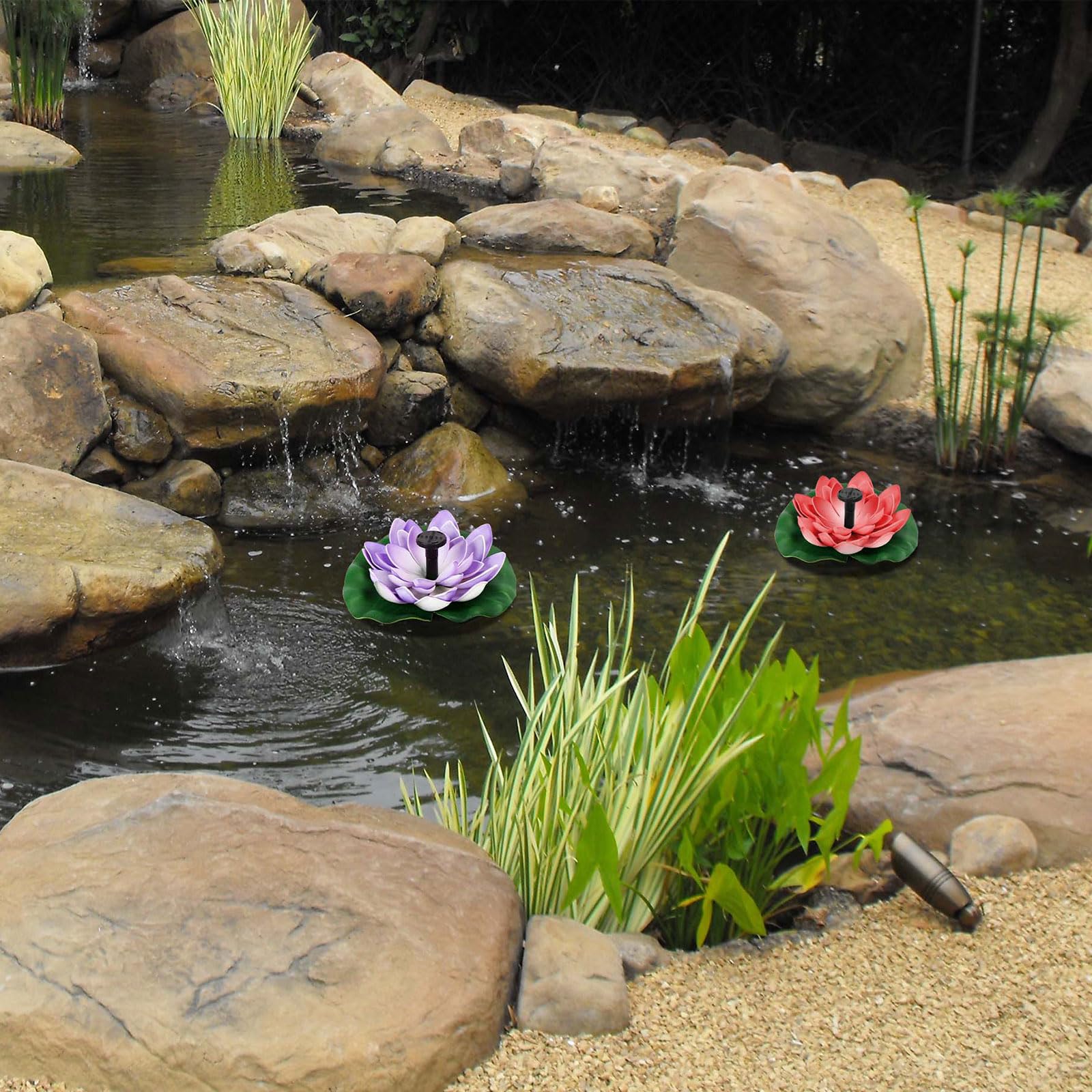 Solar Powered Water Fountain with 6 Nozzles - Outdoor Garden Decor for Bird Bath, Pond & Backyard | Perfect for Attracting Birds & Enhancing Landscape Design