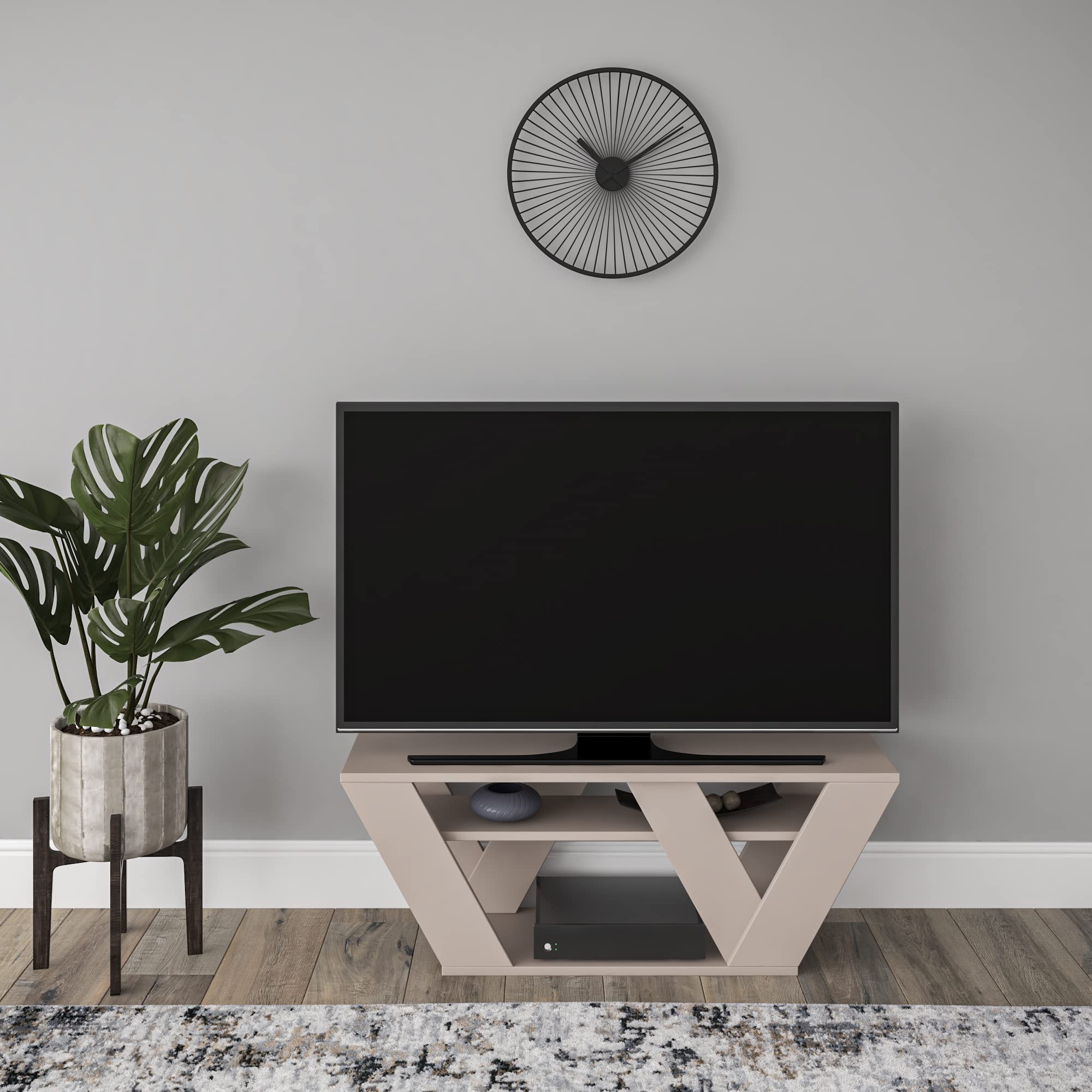 Modern Mocha TV Stand with Storage - 43.31