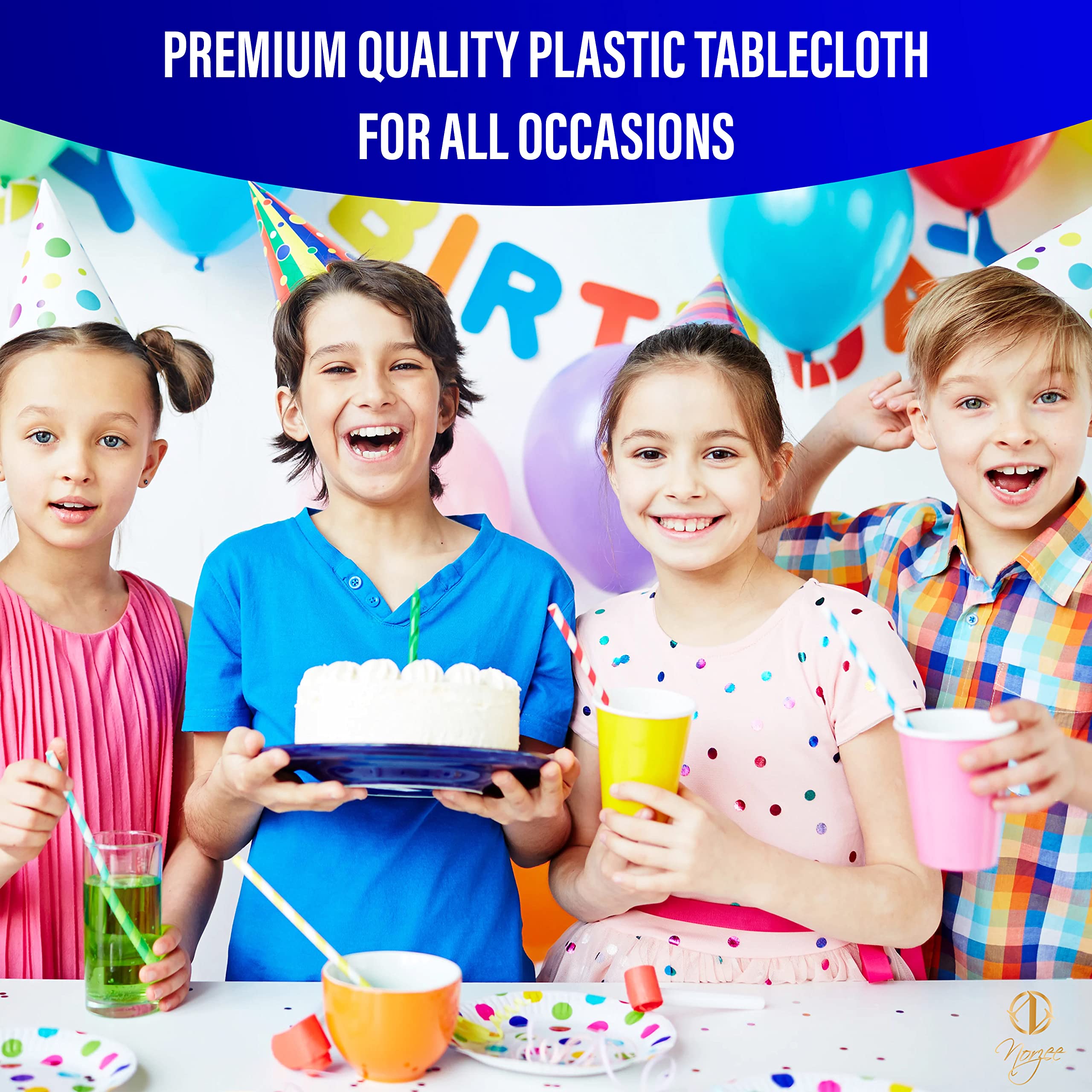 NORZEE 16-Pack Premium Red Plastic Tablecloth, 54