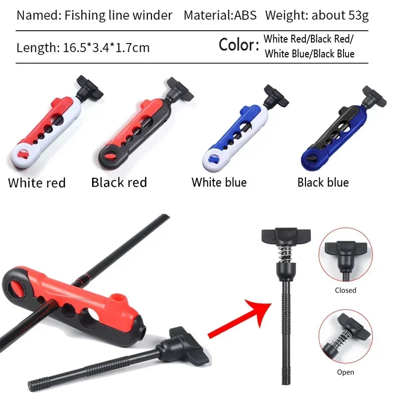 Portable Fishing Line Winder Tool - Easy Spooling for Spinning & Baitcasting Reels - Perfect for Freshwater & Saltwater Fishing, DIY Line Replacement at Home or On-the-Go