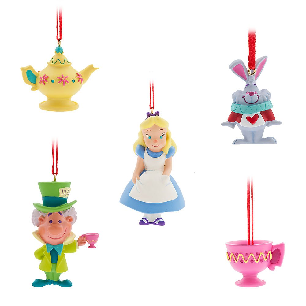 Disney Alice in Wonderland Mini Sketchbook Ornament Set - Perfect for Christmas Tree Decorations, Gift Giving, and Disney Collectibles