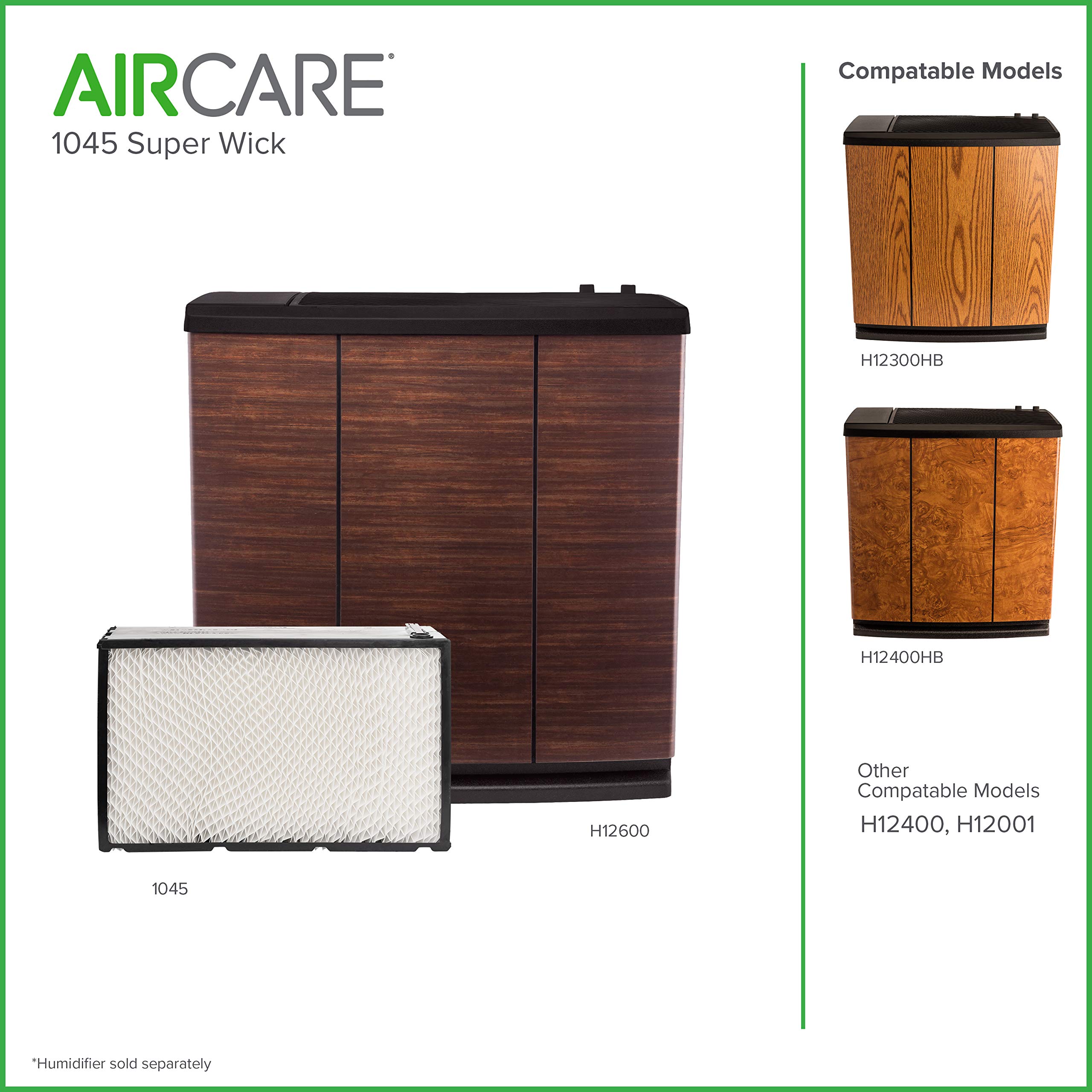 AIRCARE 1045 Replacement Console Wick - 3 Pack Black Humidifier Filters for Essential Oil Diffusers | Perfect for Home, Office, and Bedroom Air Freshening