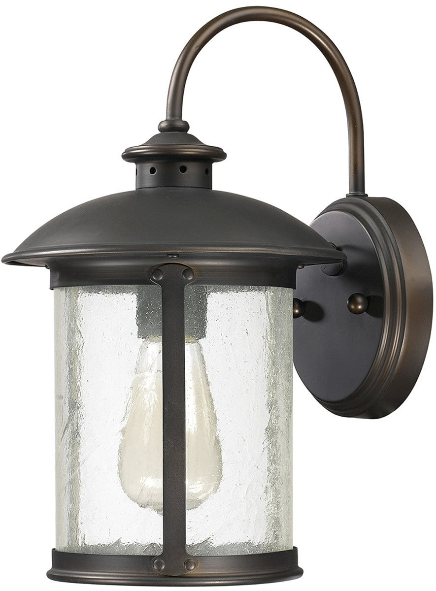 13H Dylan Outdoor Wall Lantern - 1 Light Vintage Bronze Finish, Weatherproof Exterior Sconce for Porch, Patio & Garden Lighting