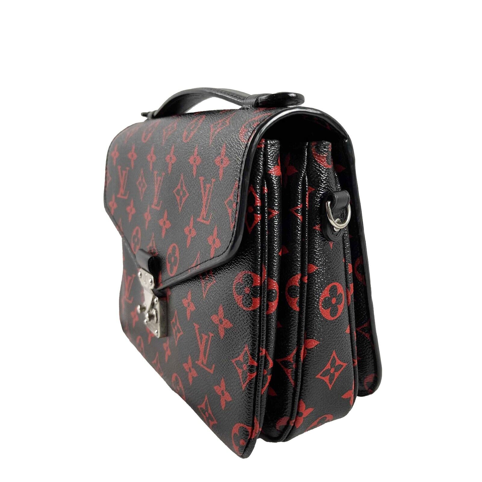 Louis Vuitton Monogram Infrarouge Pochette Métis Crossbody Bag in Black & Red | Luxury Designer Handbag for Women | Perfect for Date Night, Travel & Everyday Use