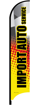 Feather Flag Banner for Auto Service - Custom Advertising Flags for Car Wash, Dealership & Repair Shops - Outdoor Windproof Business Promotion