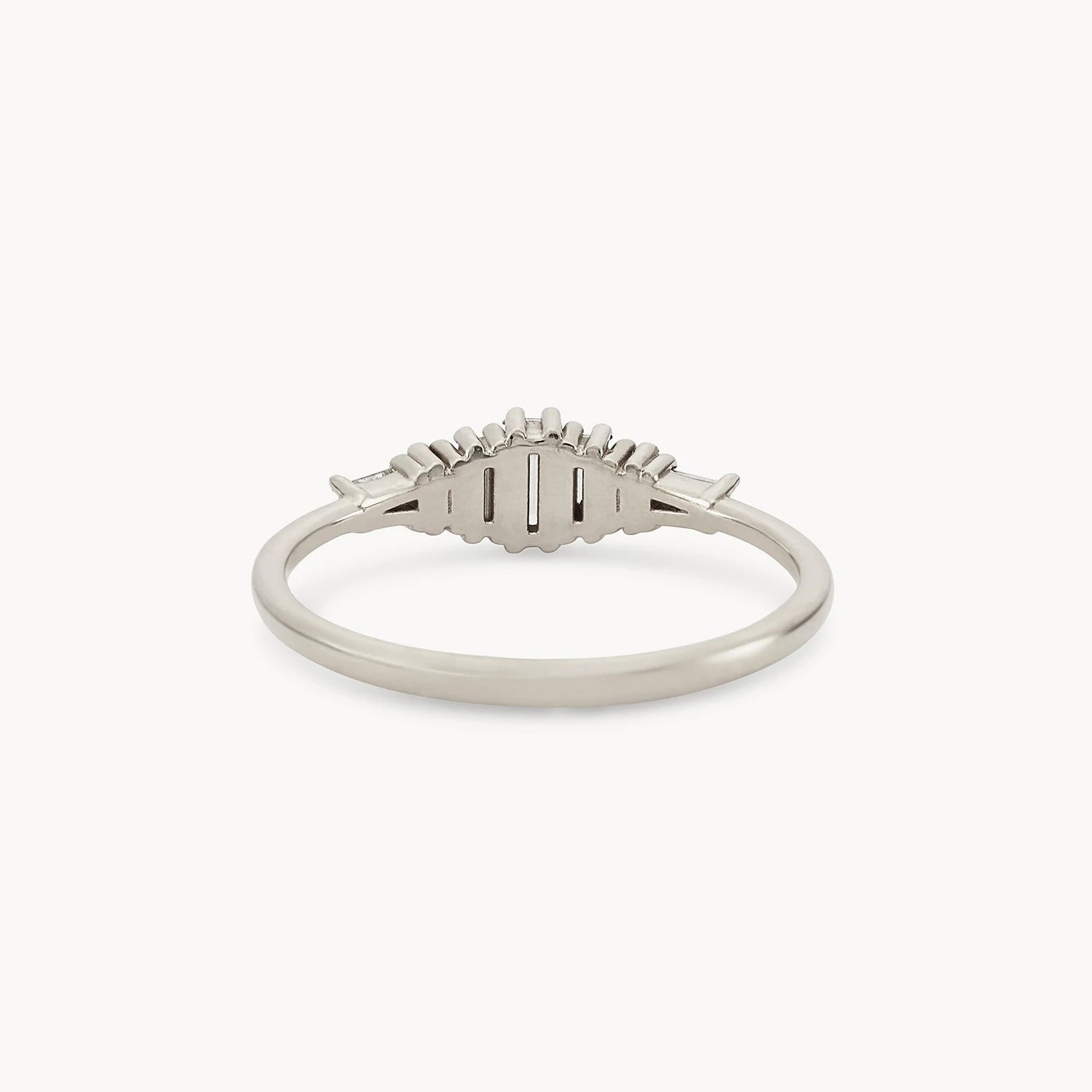 14K White Gold Diamond Band Ring for Women - Elegant Daybreak Wedding & Engagement Ring - Perfect for Anniversaries, Proposals & Special Occasions