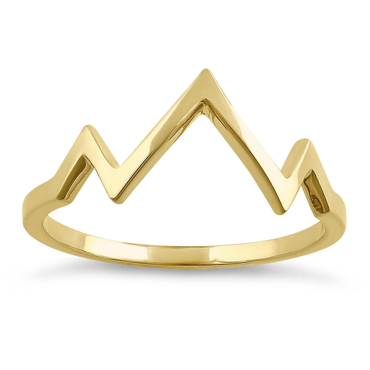 14K Yellow Gold Zig Zag Ring for Women - Dainty Stackable Band, Minimalist Wedding Ring, Anniversary Gift - Perfect for Everyday Wear & Special Occasions