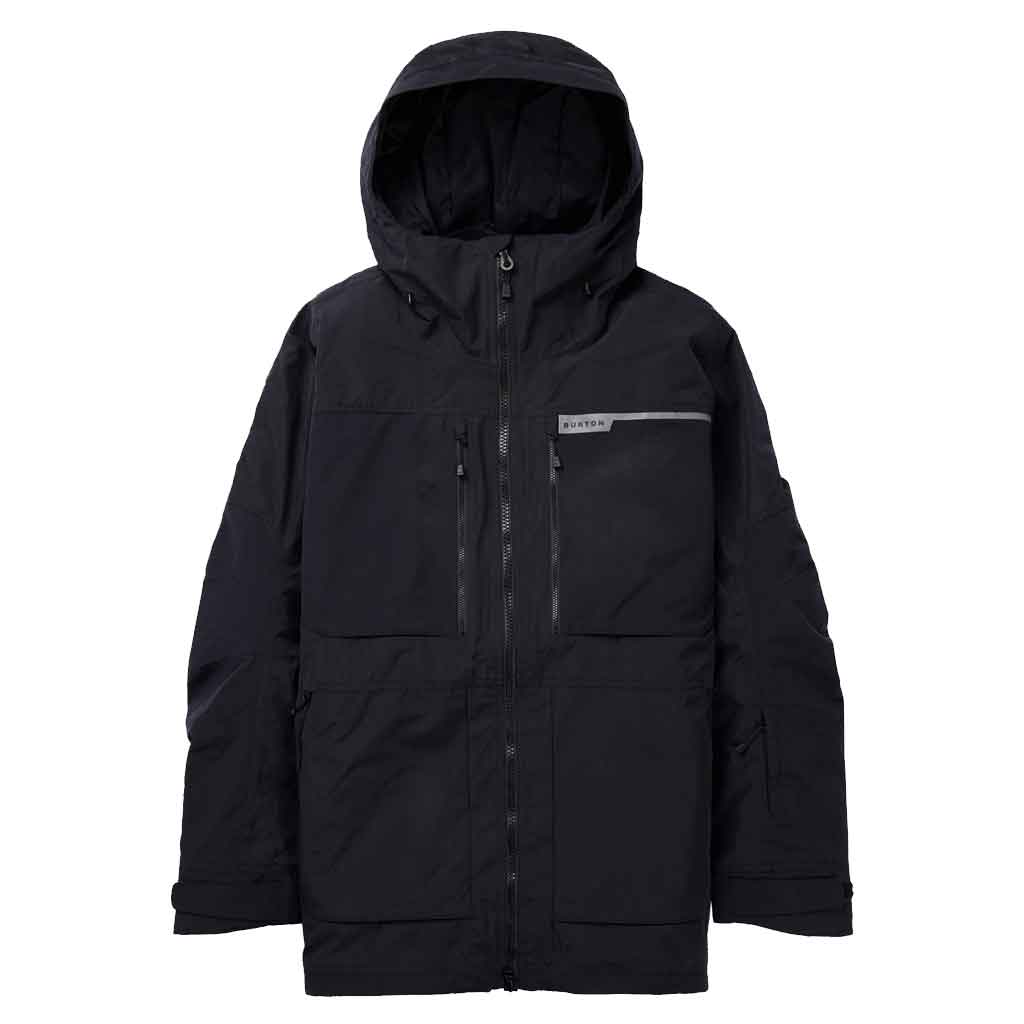 Burton Frostner Jacket 2024-2025 - Waterproof Snowboard Jacket for Men & Women - True Black - Winter Skiing & Outdoor Adventure Gear