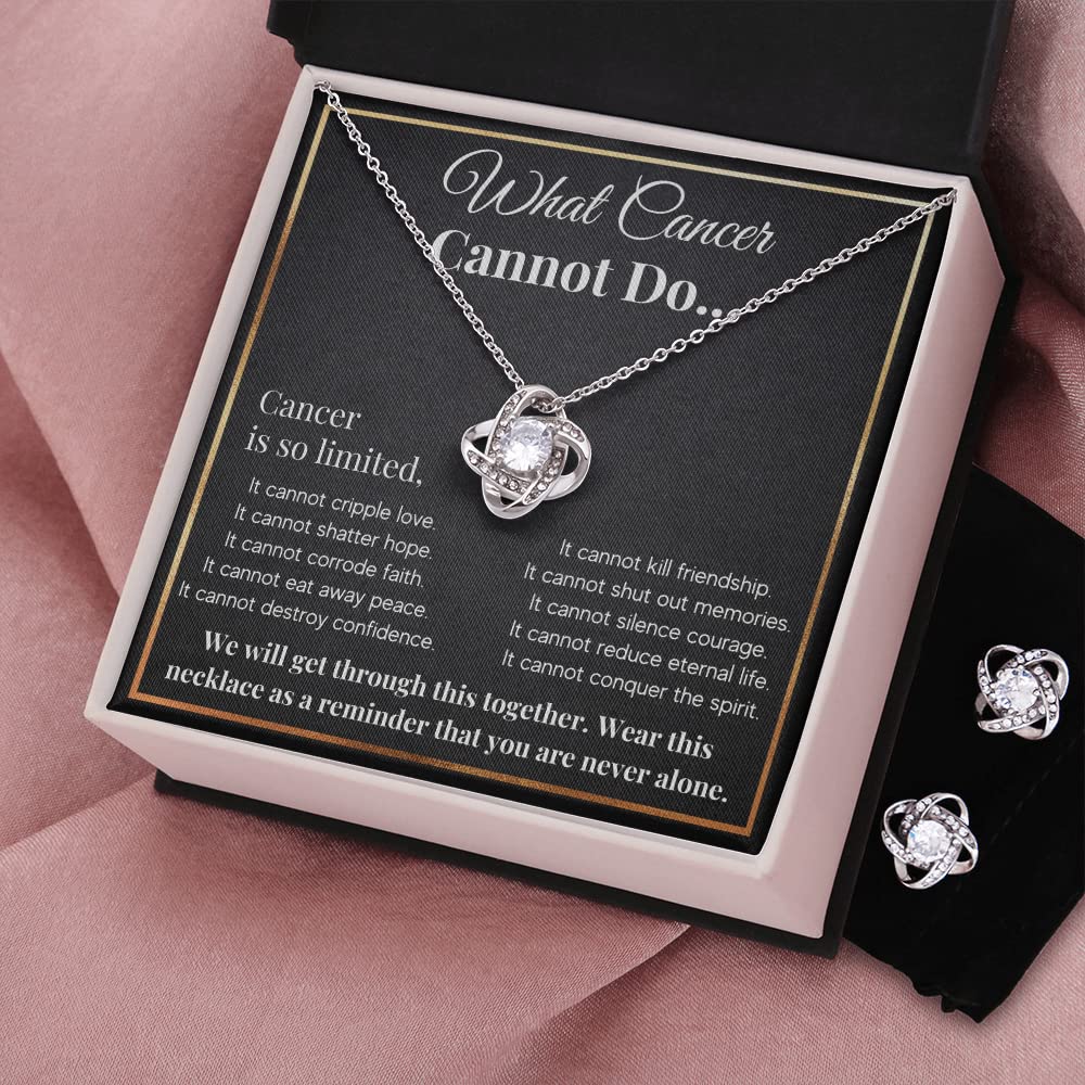 Cancer Survivor Gift Necklace for Women - Chemo Comfort Pendant with Card & Box - Inspirational Support Gift