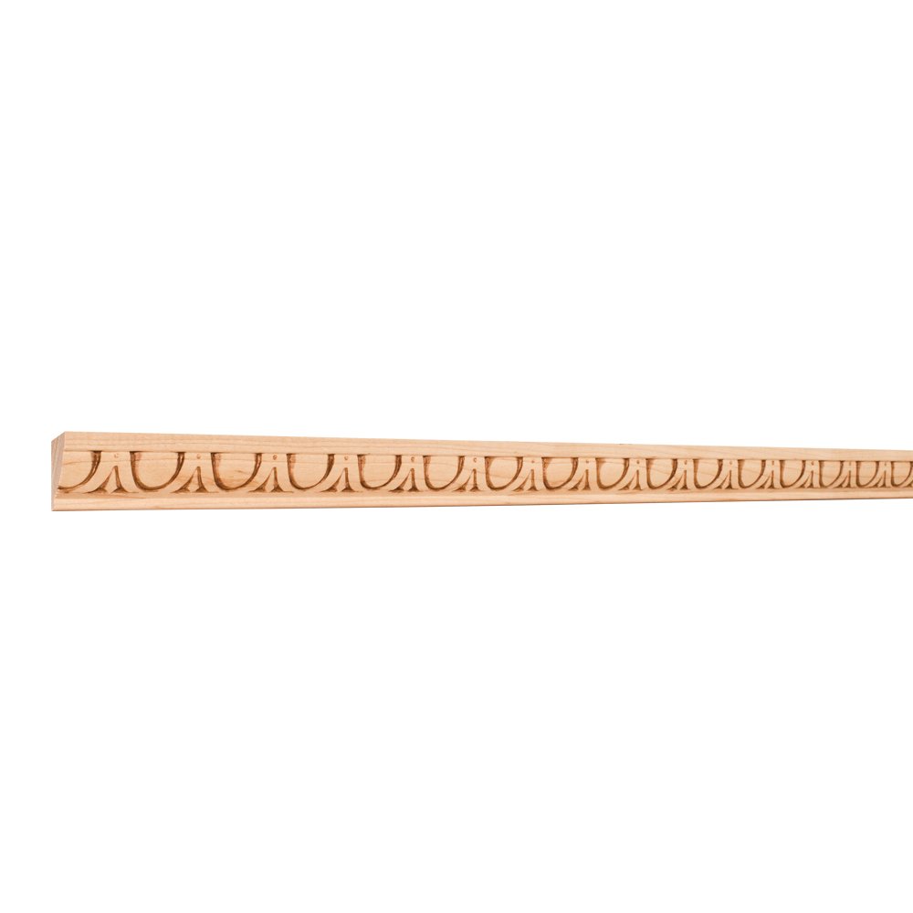 EM-4OK Egg & Dart Embossed Molding - Premium Oak Wood Wall Trim for Classic Home Decor | Perfect for Crown Molding, Ceiling Borders & Interior Design Accents