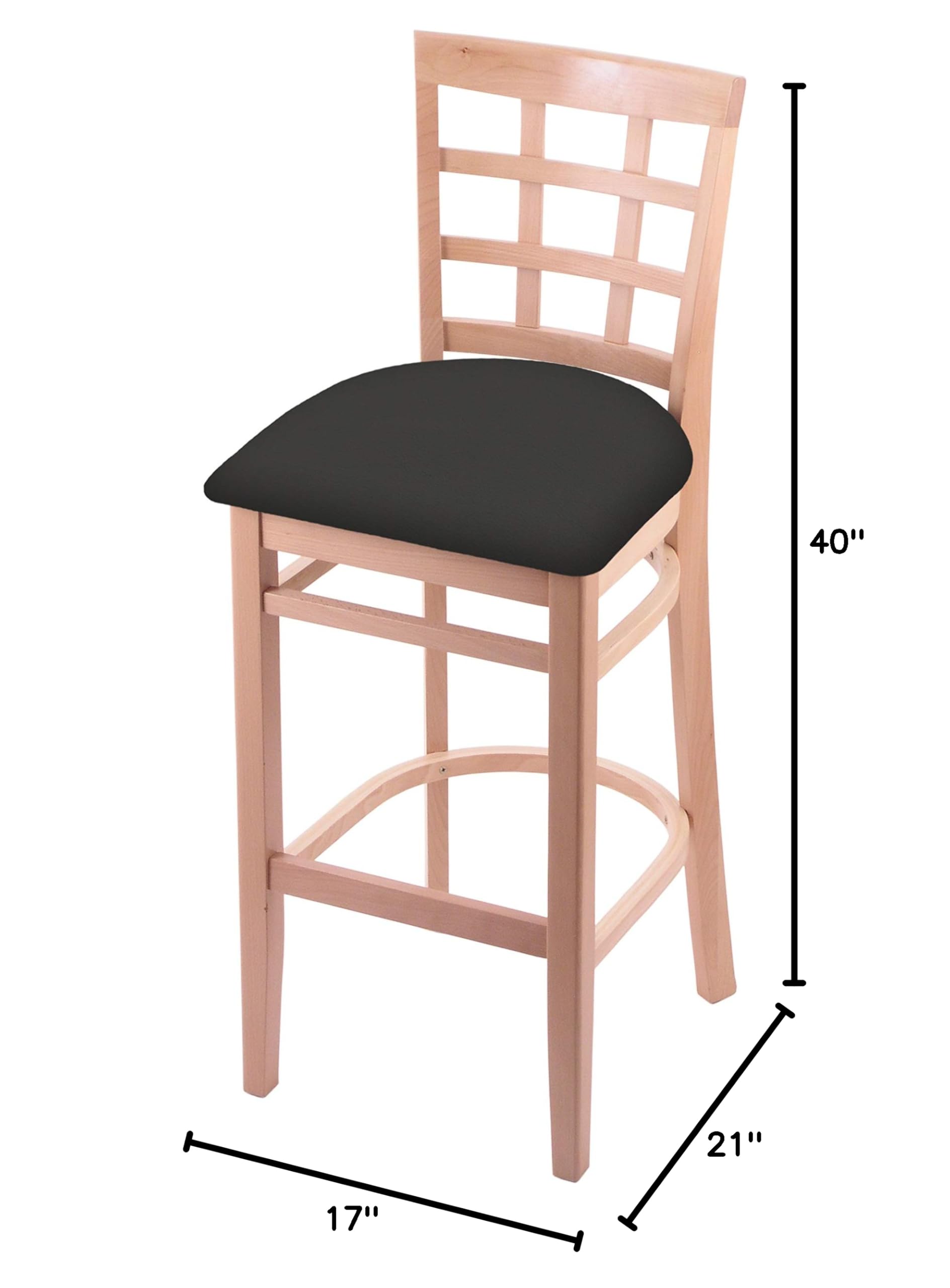 Holland Bar Stool Co. 3130 Industrial Style Bar Stool with Canter Iron Frame - Perfect for Kitchen Islands, Home Bars & Restaurants