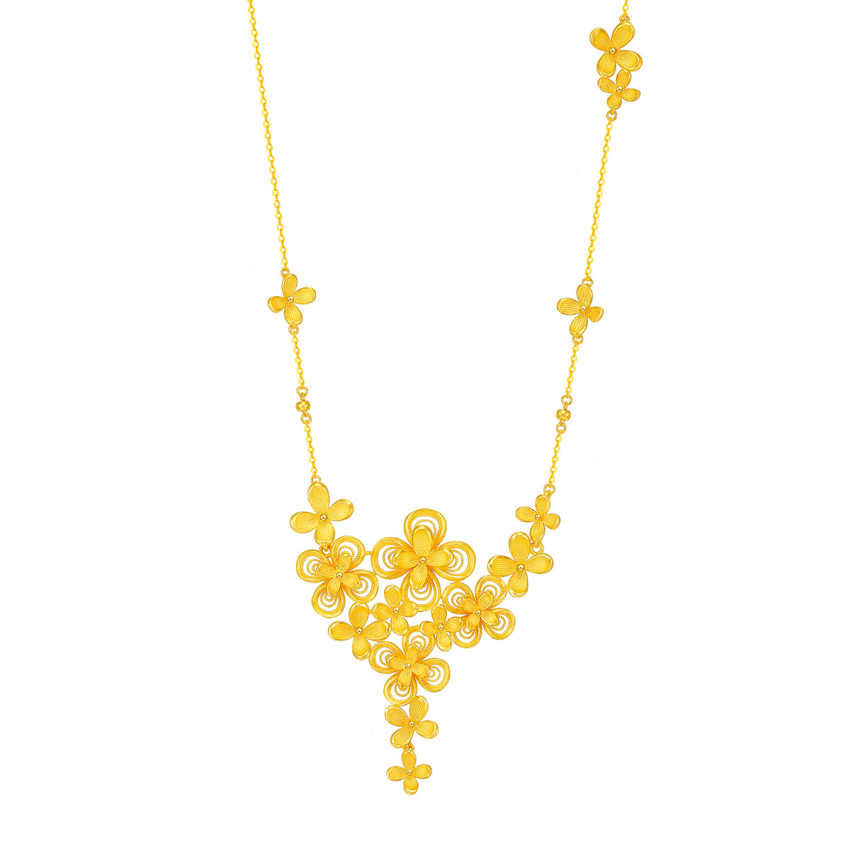 24K Gold Flower Necklace for Women - Elegant Rose Pendant Jewelry Gift for Her - Perfect for Anniversaries, Birthdays & Special Occasions