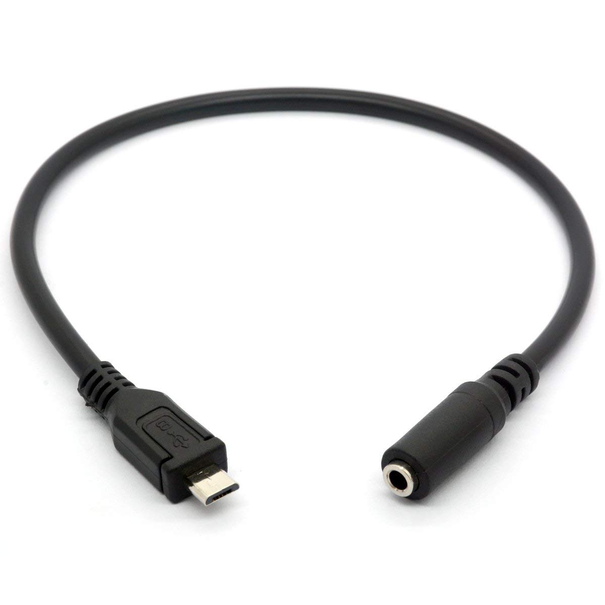 Micro USB to 3.5mm Female AUX Audio Adapter Cable - 25cm Headset Mic Converter for Smartphones, Laptops, Gaming Headsets - Perfect for Online Meetings, Podcasting & Mobile Recording
