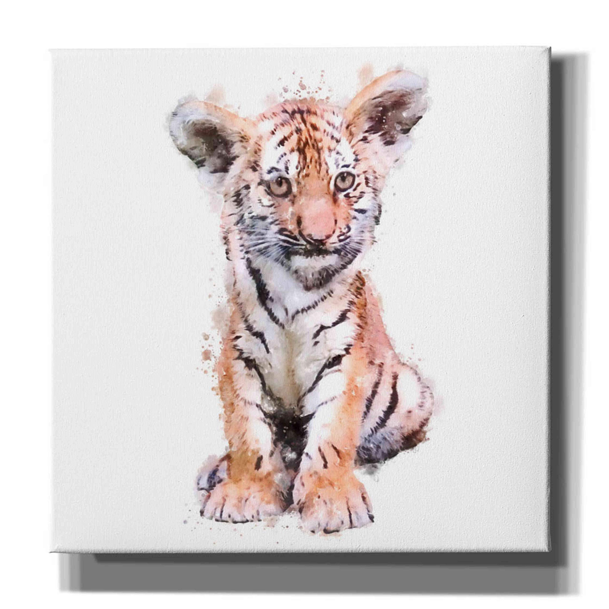 Epic Graffiti 'Tigger Baby' by Kim Curinga - 37x37 Inch Canvas Wall Art Decor for Living Room, Bedroom & Office - Vibrant Pop Art Painting for Home & Gift