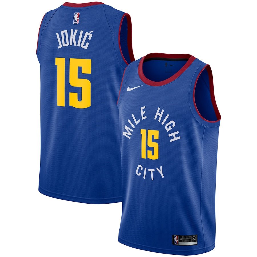 Denver Nuggets Nikola Jokic Blue Nike Swingman Jersey - Official NBA Basketball Jersey for Fans & Game Day Wear