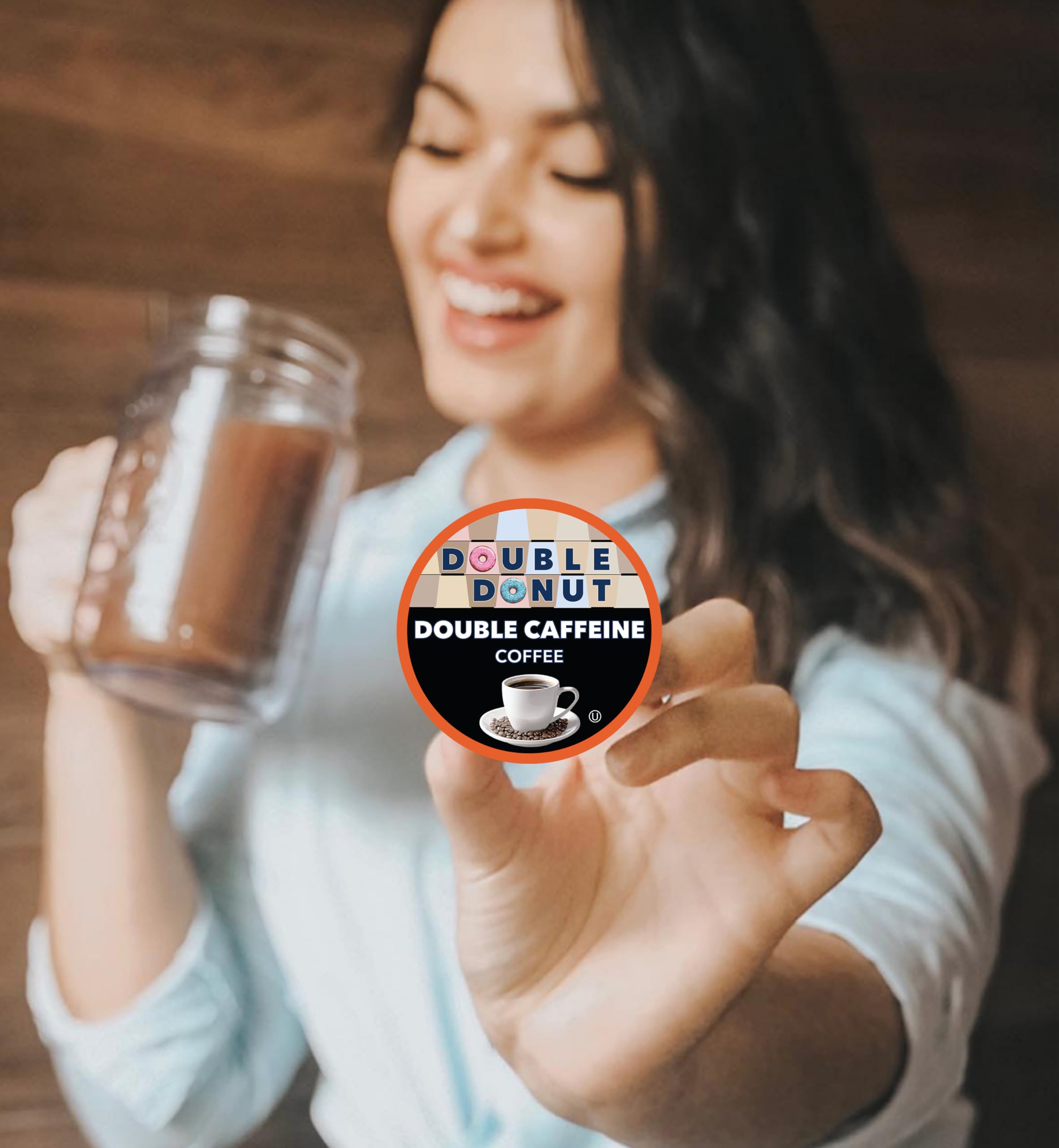 Double Caffeine Coffee Pods for Keurig - Extra Strong Dark Roast K-Cups (24 Count) | High Energy Boost for Morning & Workouts | Compatible with Single Serve Brewers