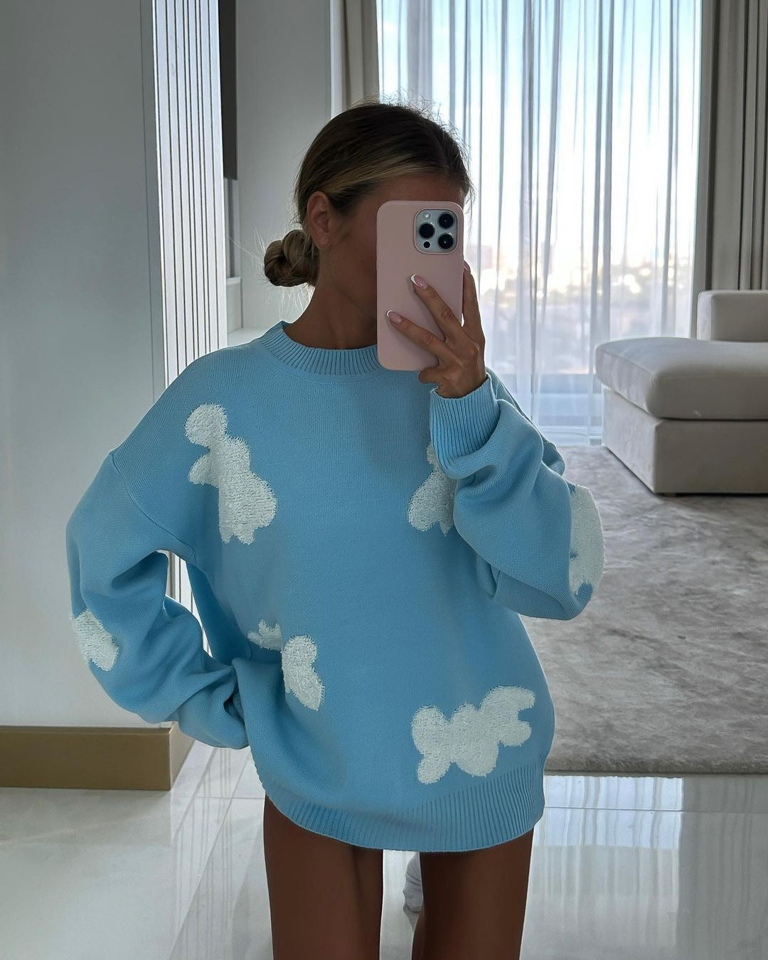 Women's Long Sleeve Round Neck Loose Knit Sweater | Cozy Casual Pullover | Perfect for Fall & Winter Outfits, Office Wear & Weekend Relaxation
