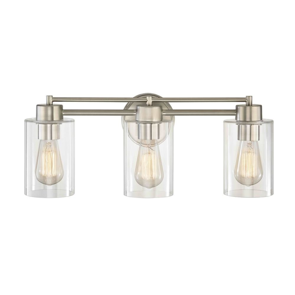 Modern Satin Nickel Bathroom Light Fixture - Waterproof LED Vanity Light for Bathroom Mirror - Perfect for Home, Hotel, Spa & Salon Lighting