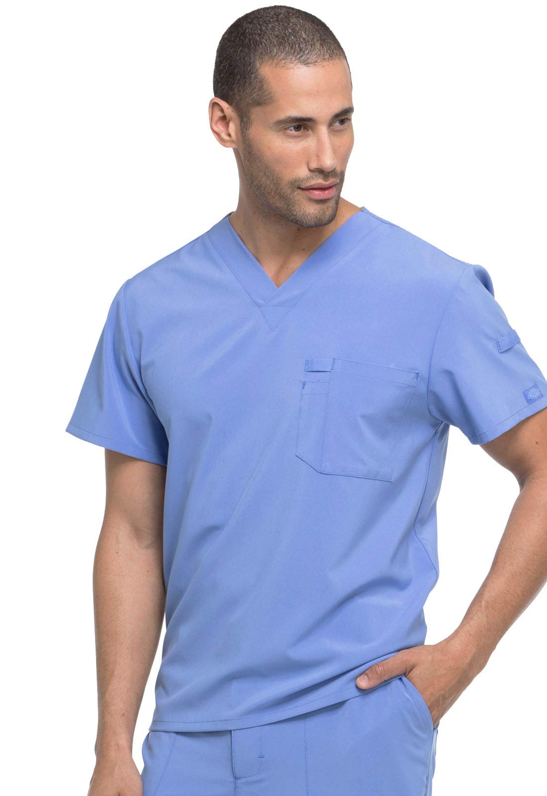 Dickies EDS Essentials Men's Scrubs Top - Tuckable V-Neck Work Shirt DK635 - Comfortable Medical Uniform for Nurses, Doctors & Healthcare Professionals