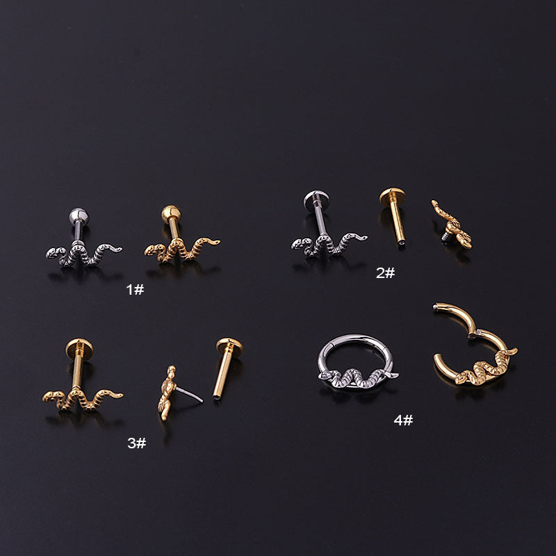 16G Surgical Steel Nose Ring, Lip Ring, Labret Push Pin Stud - Hypoallergenic Body Jewelry for Piercings | Perfect for Everyday Wear, Parties & Special Occasions (HSPJ710)