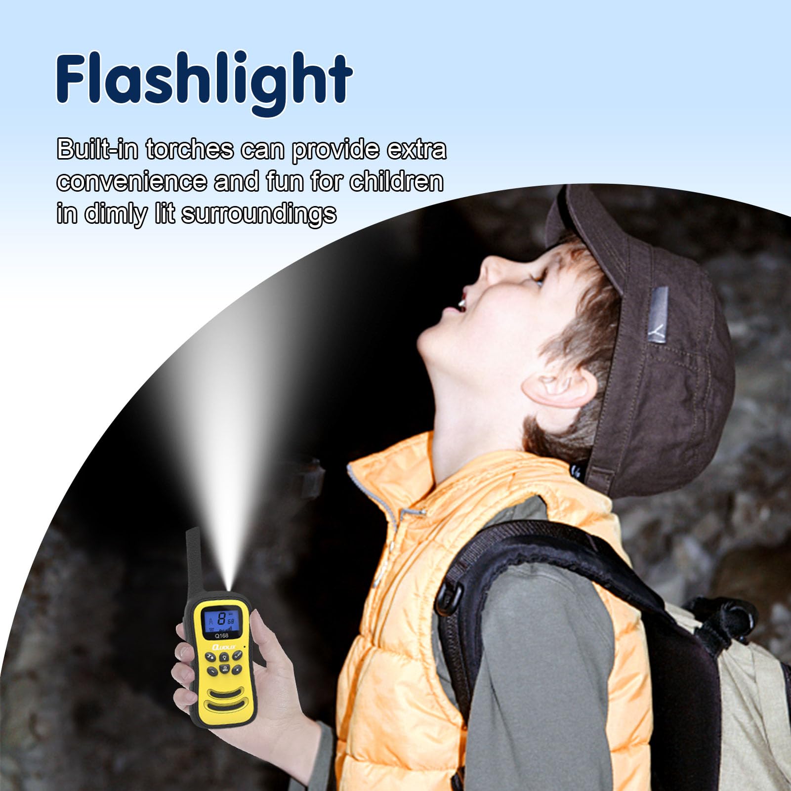 Kids Walkie Talkies with LED Flashlight & VOX - Rechargeable, Easy to Use Walkie Talkie Toys for Boys and Girls Ages 5-13 - Perfect for Outdoor Adventures, Camping, and Indoor Play - Great Christmas or Birthday Gift (Red & Purple)