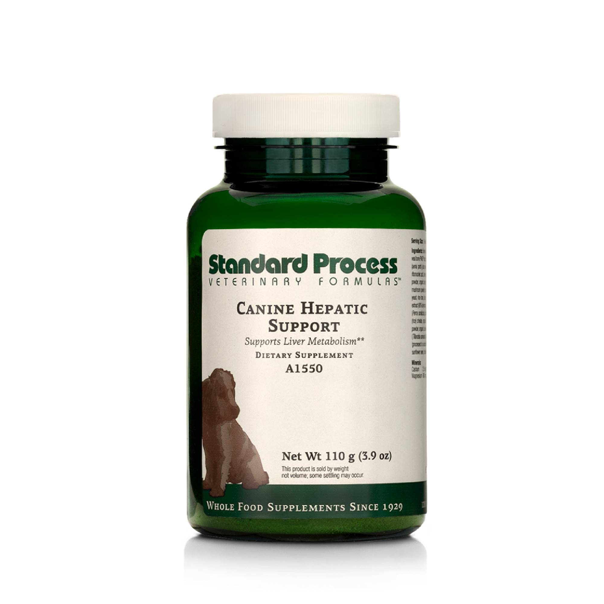 Standard Process Canine Hepatic Support Powder - Liver Health & Immune Function Supplement for Dogs - 110g | Supports Liver Metabolism & Detoxification - Ideal for Senior Dogs or Pets with Liver Concerns