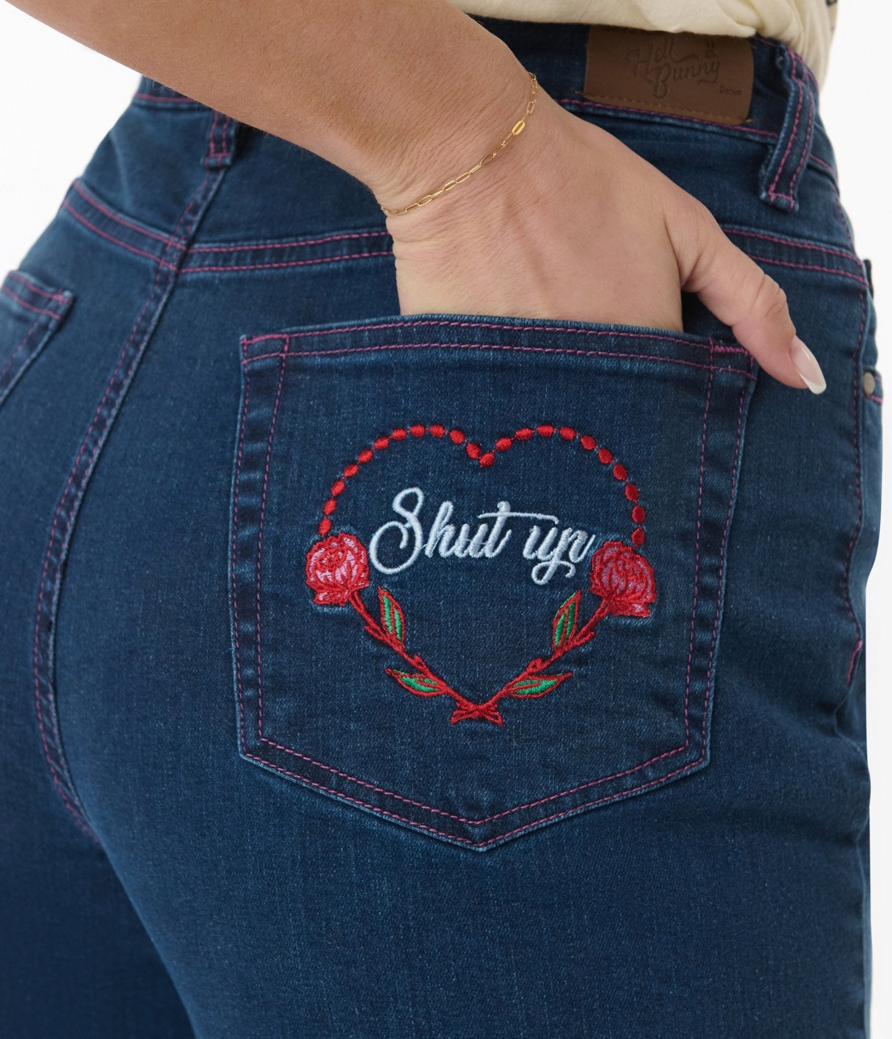 Hell Bunny Blue Denim High Waist 