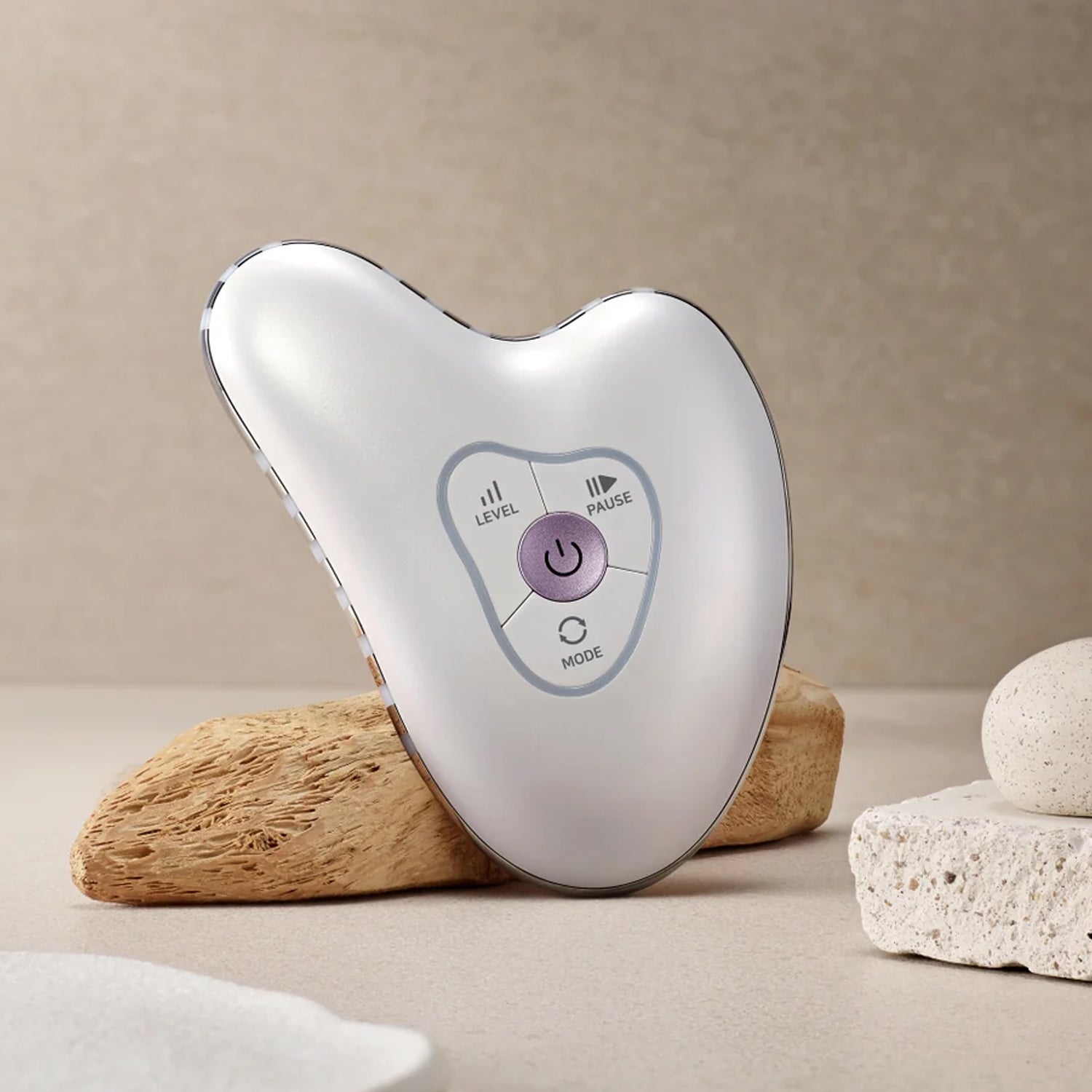 Centellian24 Madeca Prime Ritual White Pearl High Frequency Galvanic Gua Sha Massager - Facial Beauty Device for Skin Rejuvenation & Anti-Aging - Perfect for Home Spa & Skincare Routine