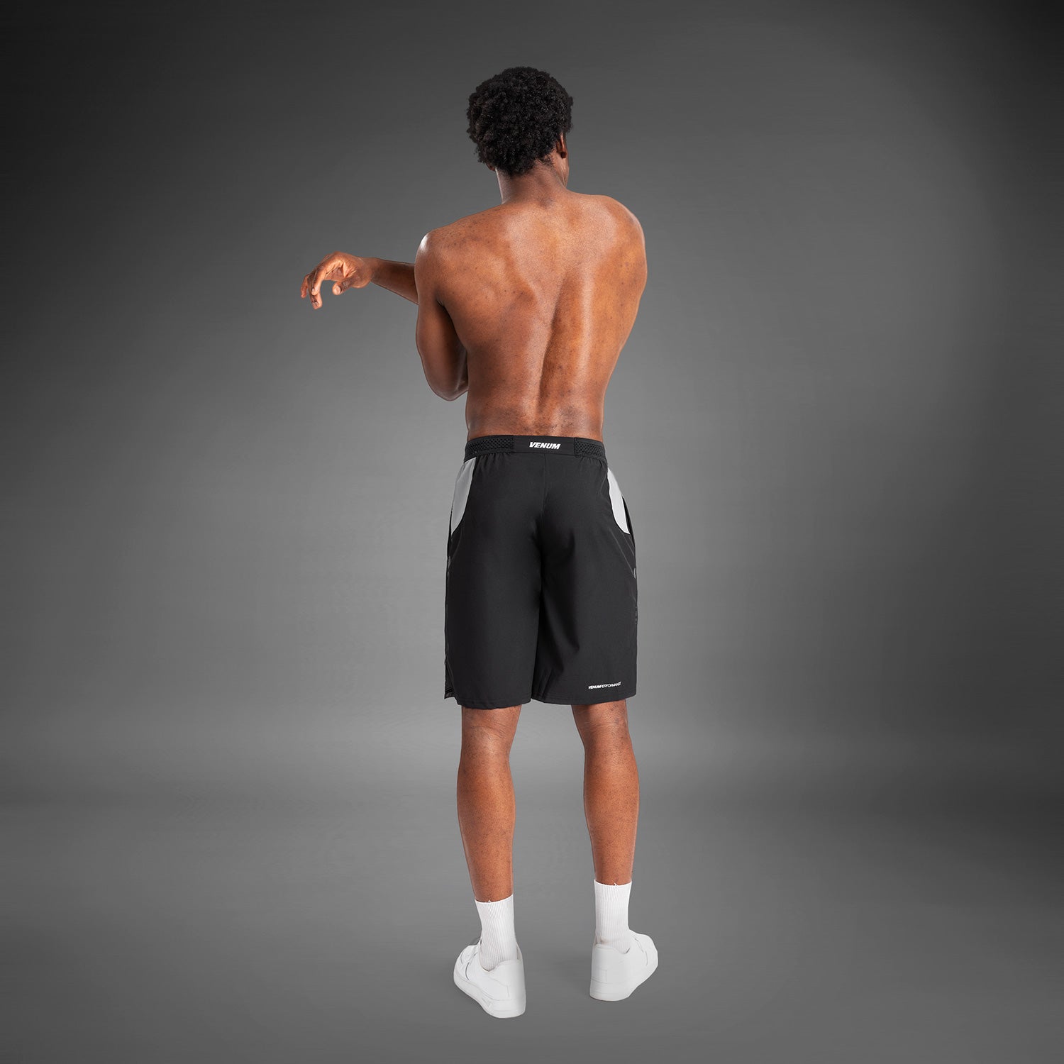 Venum Tempest Men's Training Shorts - Breathable MMA & Gym Workout Shorts for Men - Black/Grey - Perfect for MMA, Boxing, Fitness & Casual Wear