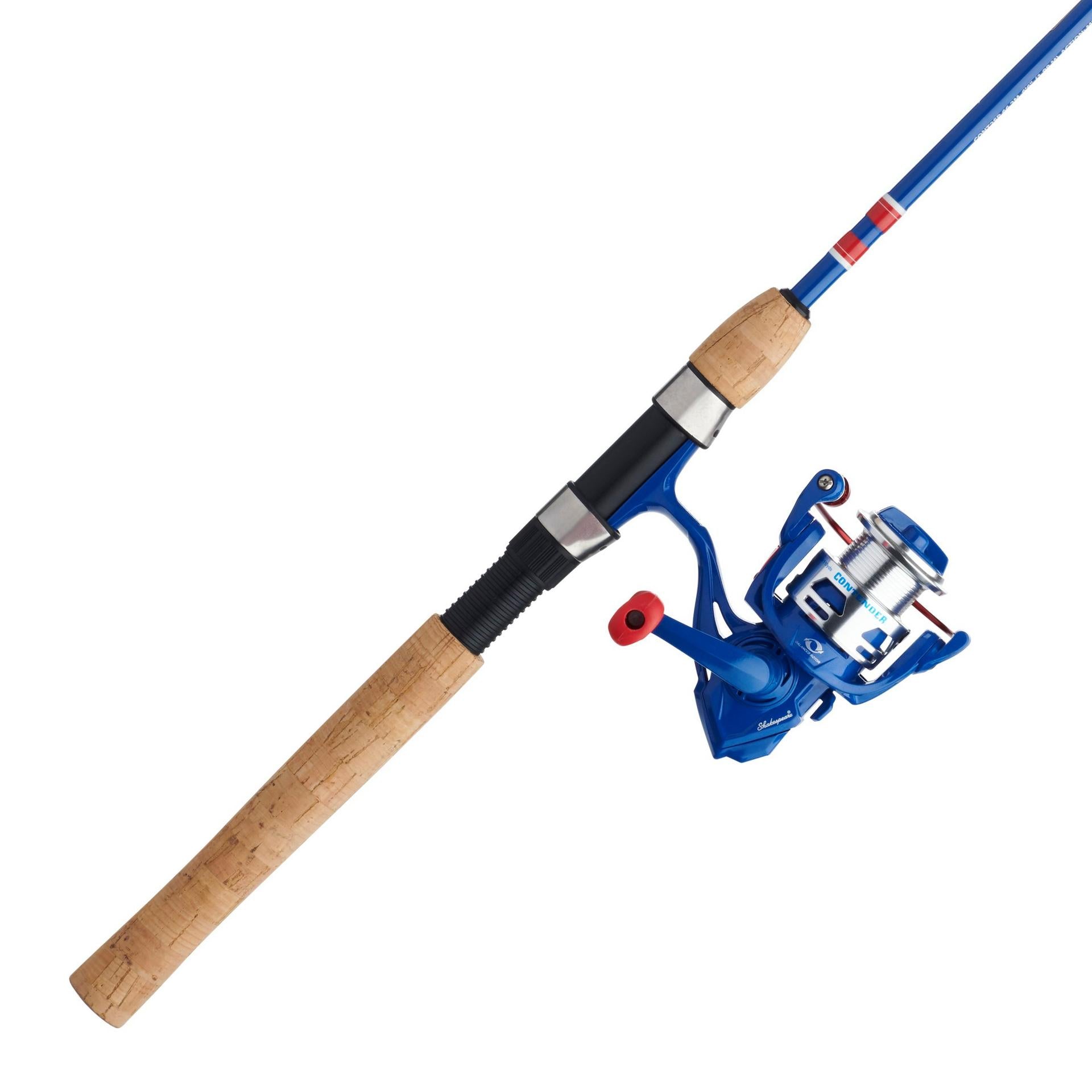 Contender® Spinning Fishing Rod and Reel Combo - Lightweight Graphite Freshwater/Saltwater Fishing Gear for Bass, Trout, and Walleye - Perfect for Shore Fishing, Boat Angling, and Tournament Use