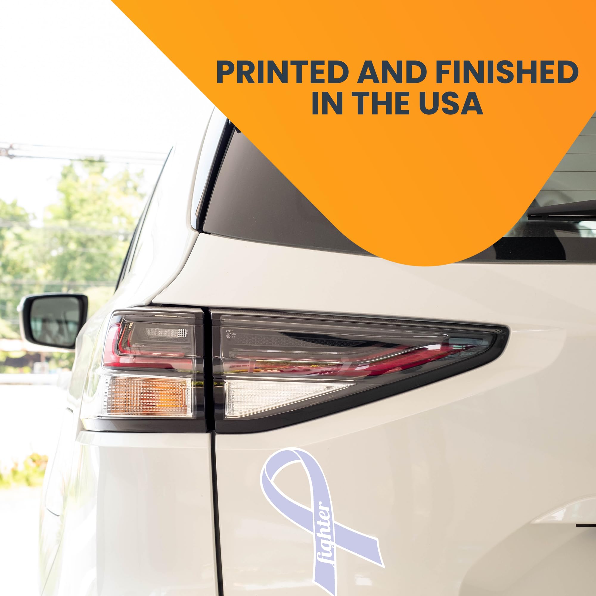 Periwinkle Ribbon Car Magnet for Esophageal & Stomach Cancer Awareness - 3.5x7 Inch Heavy Duty Automotive Decal for Cars, Trucks & SUVs | Support Survivors | Made in USA | Perfect for Awareness Events, Fundraisers & Survivor Celebrations