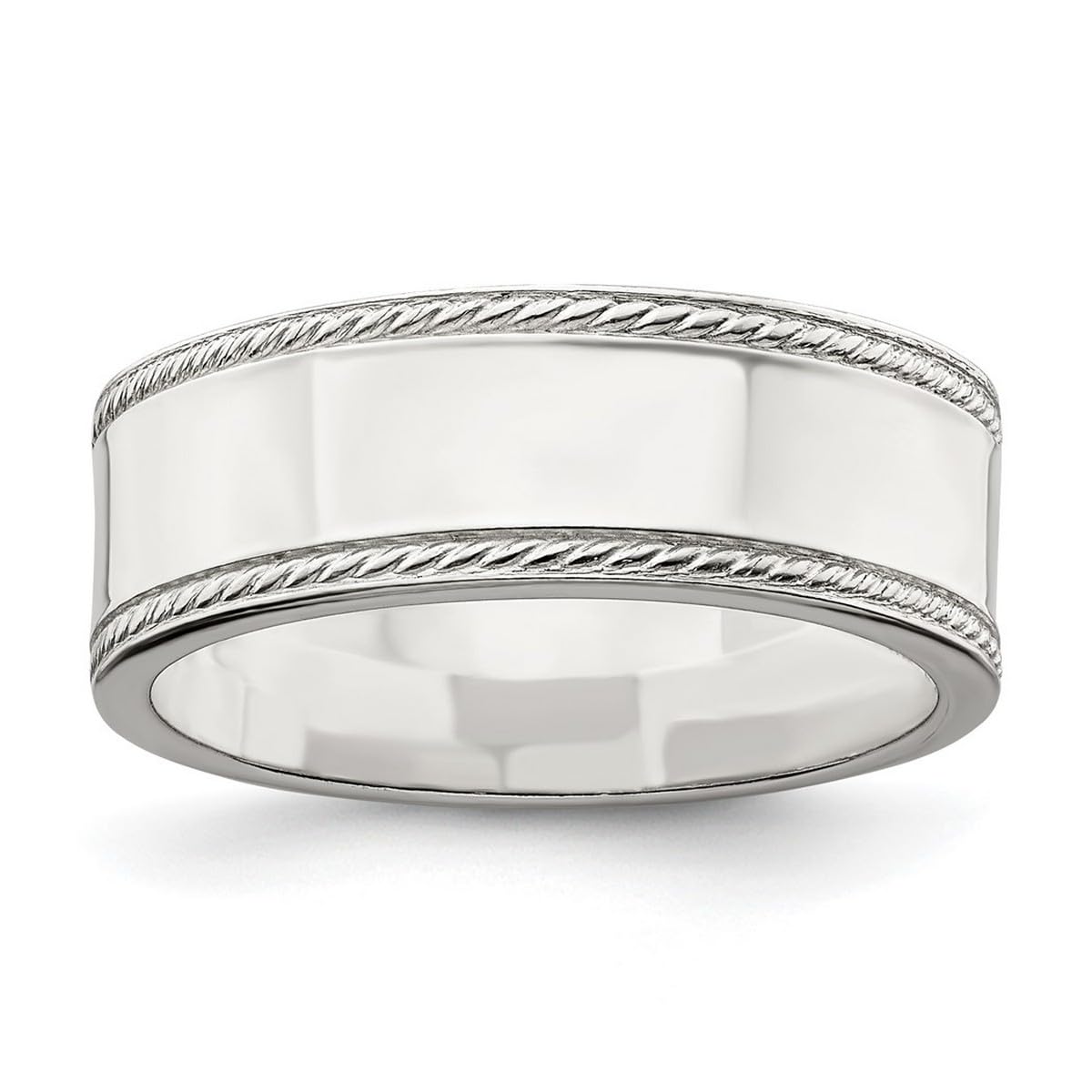 925 Sterling Silver Edge Band Ring for Women & Men - Adjustable Sizes, Hypoallergenic & Tarnish-Resistant - Perfect for Weddings, Anniversaries, and Everyday Fashion Accessories