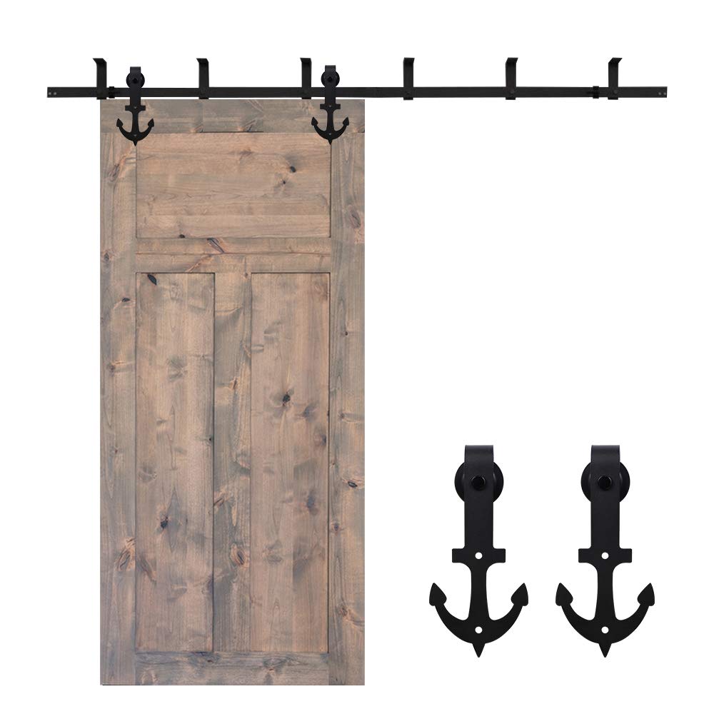 4-12FT Sliding Barn Door Hardware Kit - Ceiling Mount Style for 36