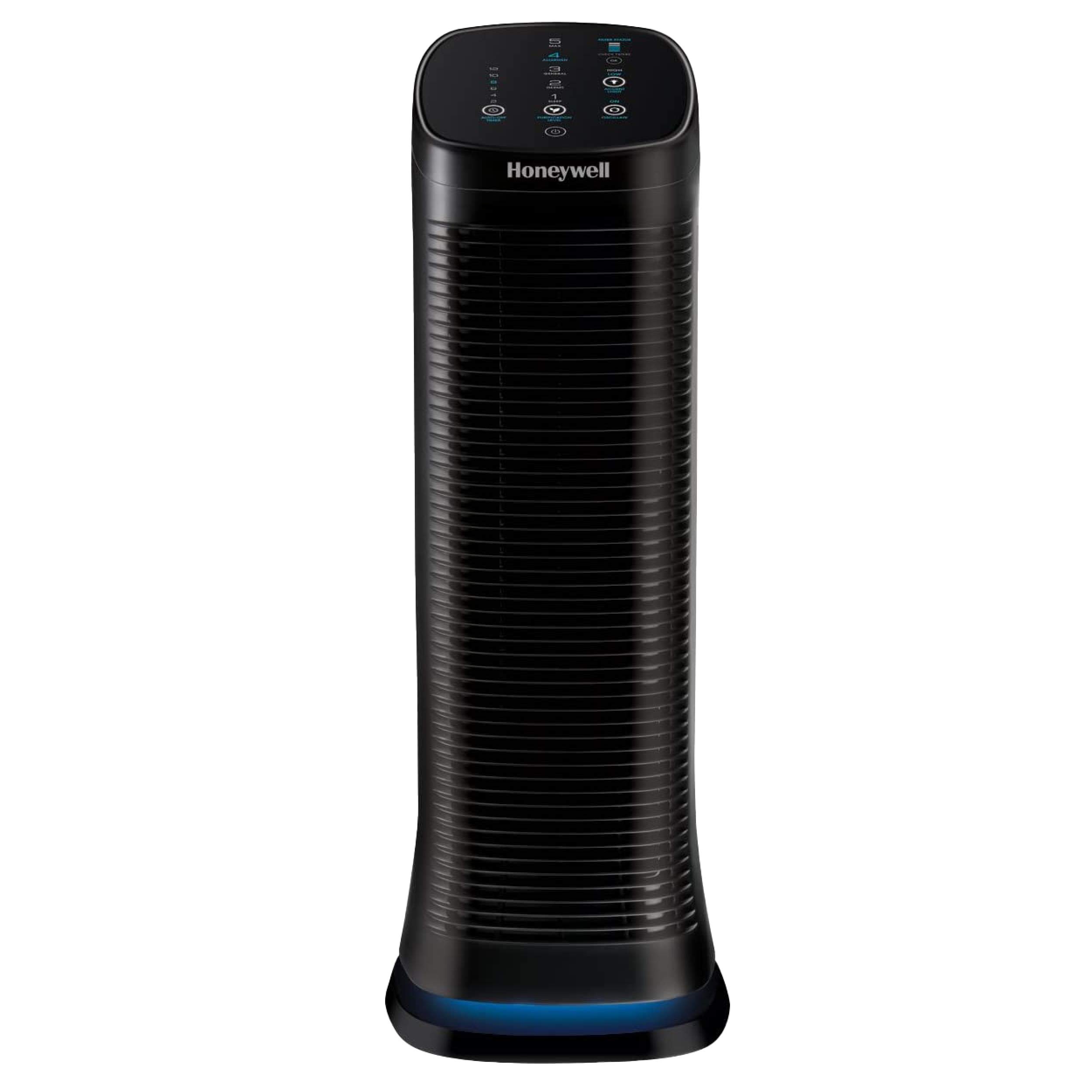 Honeywell HFD320 Air Genius 5 Air Purifier with Permanent Washable HEPA Filter for Large Rooms up to 250 sq ft - Black | Bedroom, Living Room, Office Air Cleaner for Allergies & Dust Removal