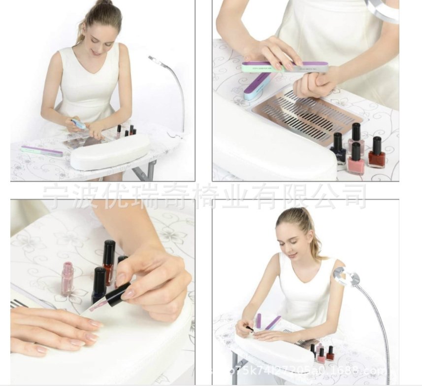 Portable Manicure Table with Built-in Dust Collector MT501 - Professional Nail Salon Equipment for Home & Spa Use