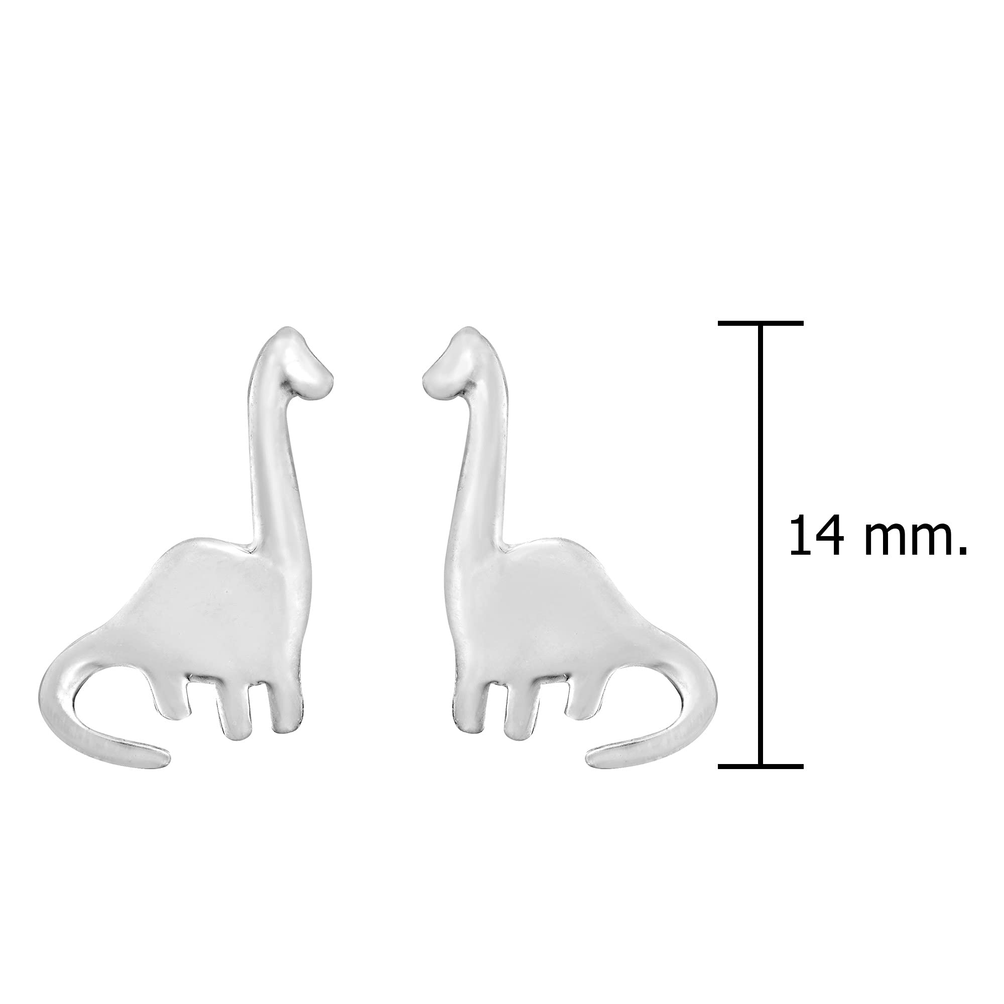 AeraVida .925 Sterling Silver Dinosaur Stud Earrings for Women | Cute Animal Jewelry Gift for Her | Perfect for Casual Wear, Parties & Gifts