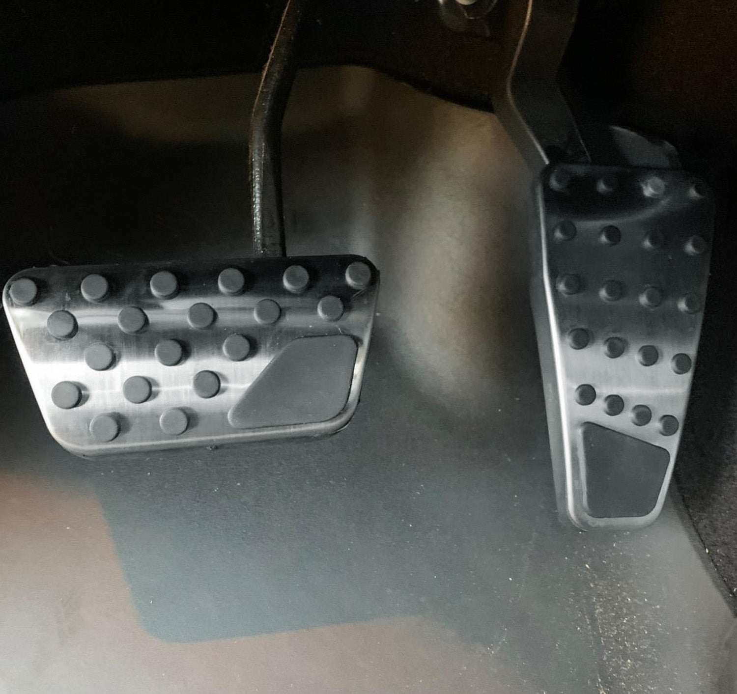 3-Piece Silver Track Design Foot Pedal Cover for 2009-2018 Gen4 Dodge RAM 1500/2500/3500 - Heavy Duty Protection & Style Upgrade for Off-Road & Daily Driving