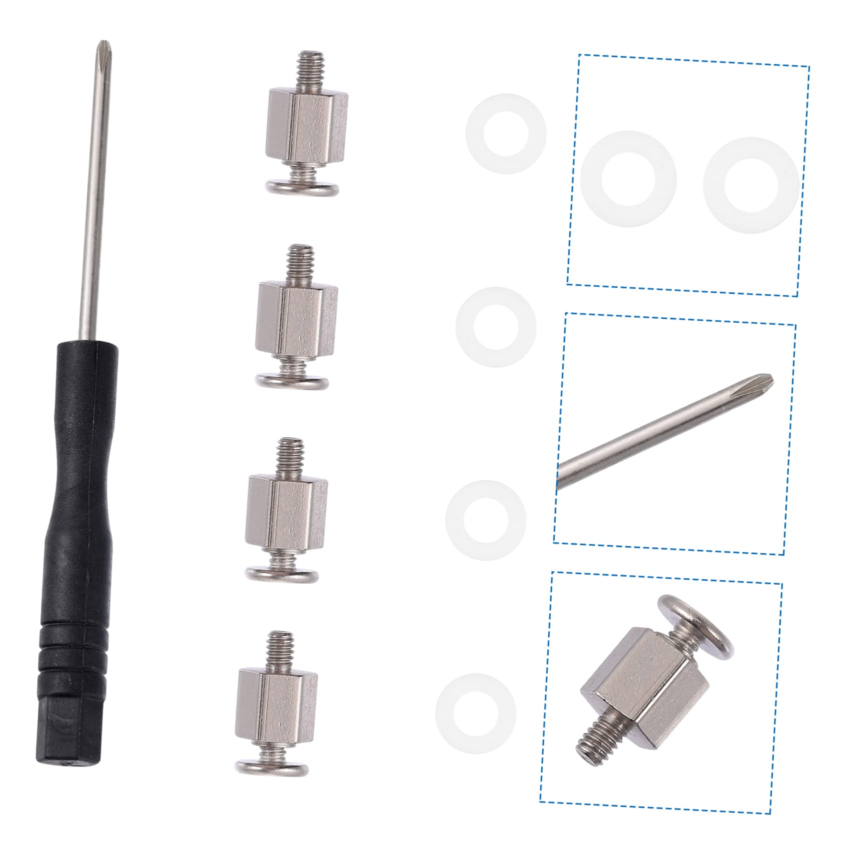 Homoyoyo 2 Sets Stainless Steel Laptop Screw Set Stand - Motherboard Mounting Accessories, SSD Hard Disk Screws, M2 Computer Supply for Desktop & Laptop Repair, Maintenance, and Upgrades
