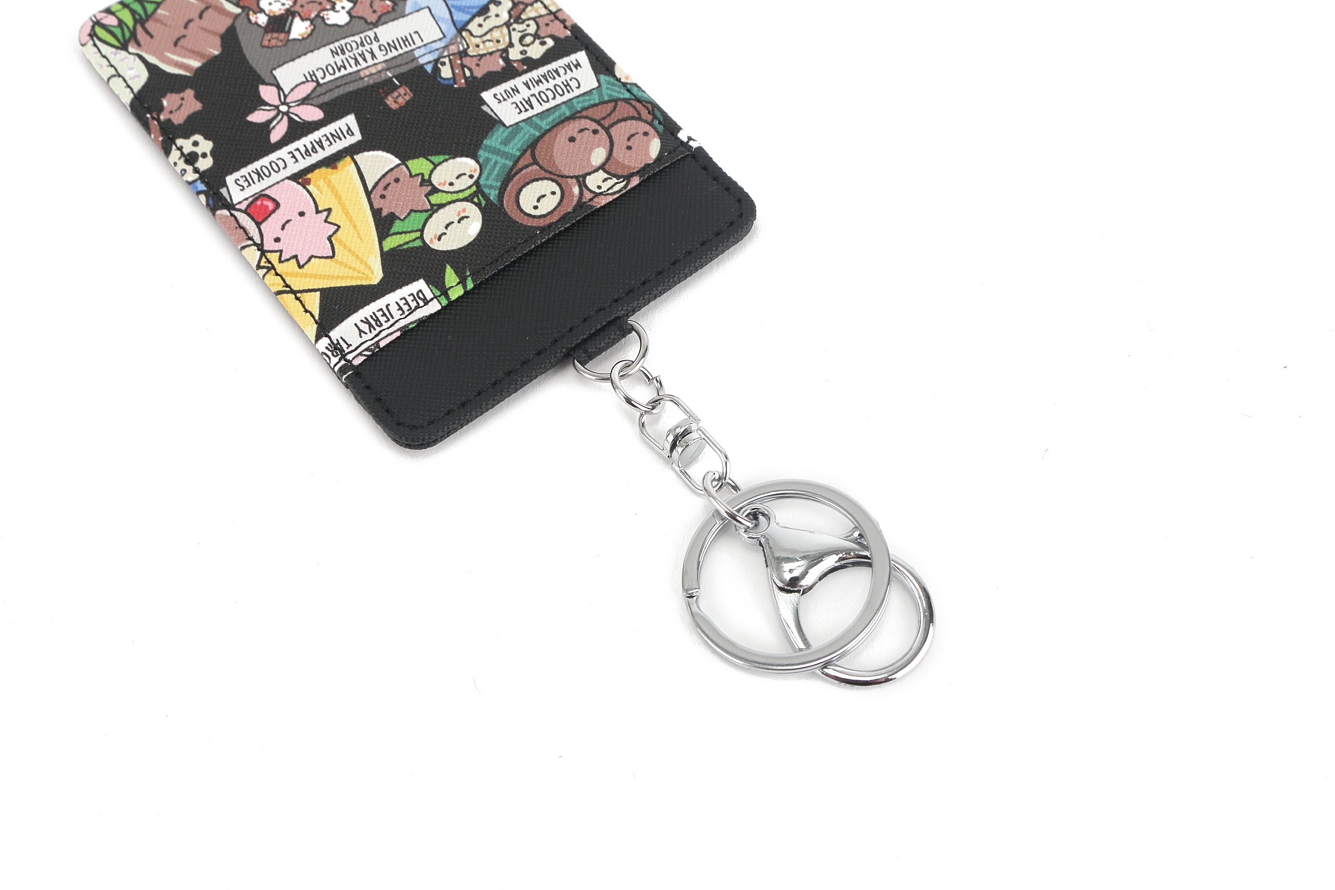 April Themed Card Case - Stylish Black Wallet for Credit Cards & IDs | Perfect for Travel, Shopping, and Everyday Use
