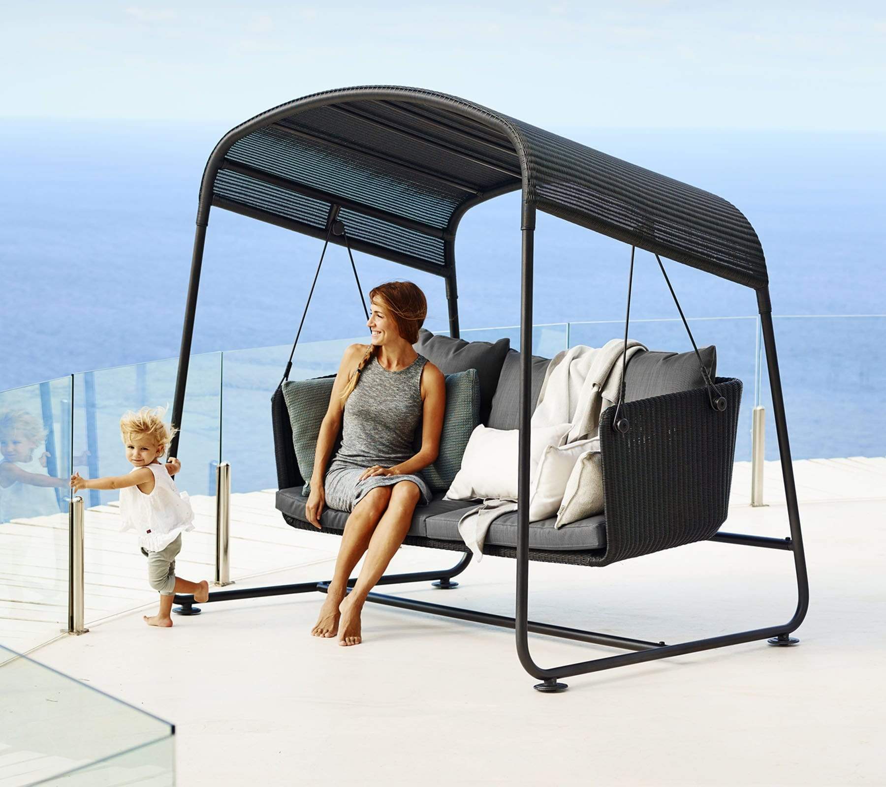 Outdoor Swing Sofa for Patio - Hanging Hammock Chair with Stand - Perfect for Backyard, Garden, and Relaxation