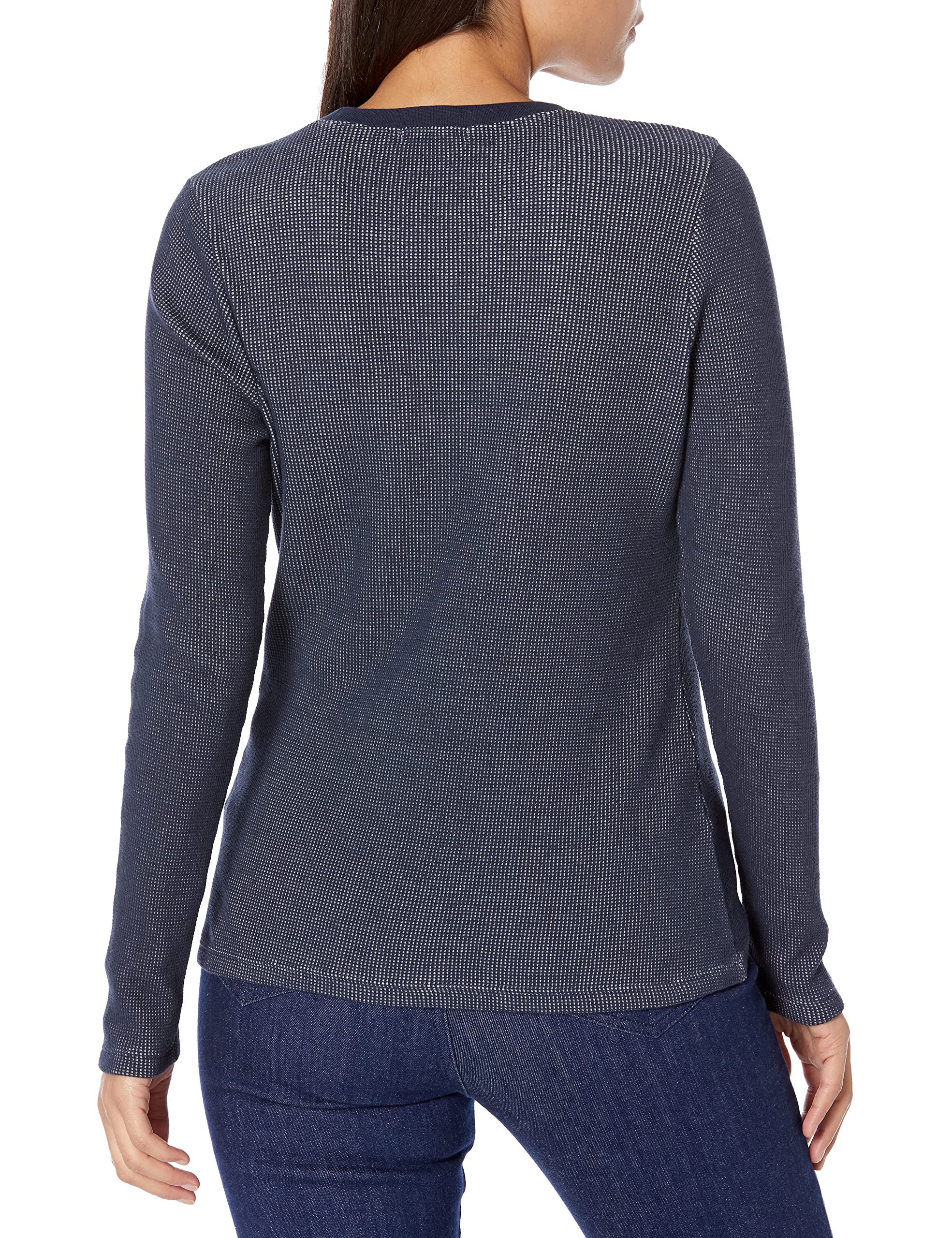 Women's Long Sleeve Waffle Knit Crew Neck Sweater - Soft & Warm Winter Pullover for Casual Outfits, Layering & Cozy Loungewear