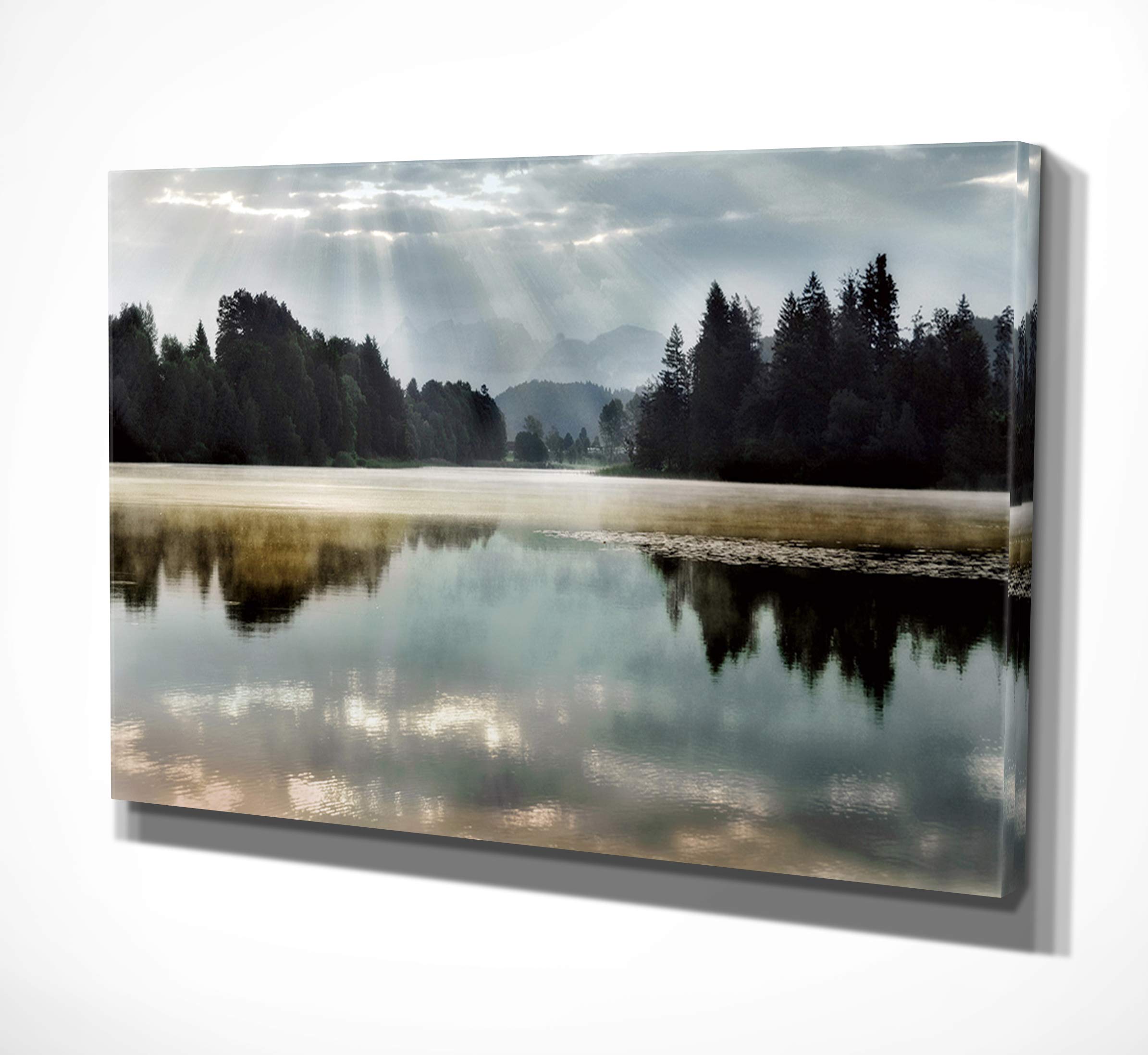 Wexford Home Morning Bliss I Gallery Wrapped Canvas Wall Art - Modern Abstract Landscape Painting for Living Room, Bedroom & Office Decor