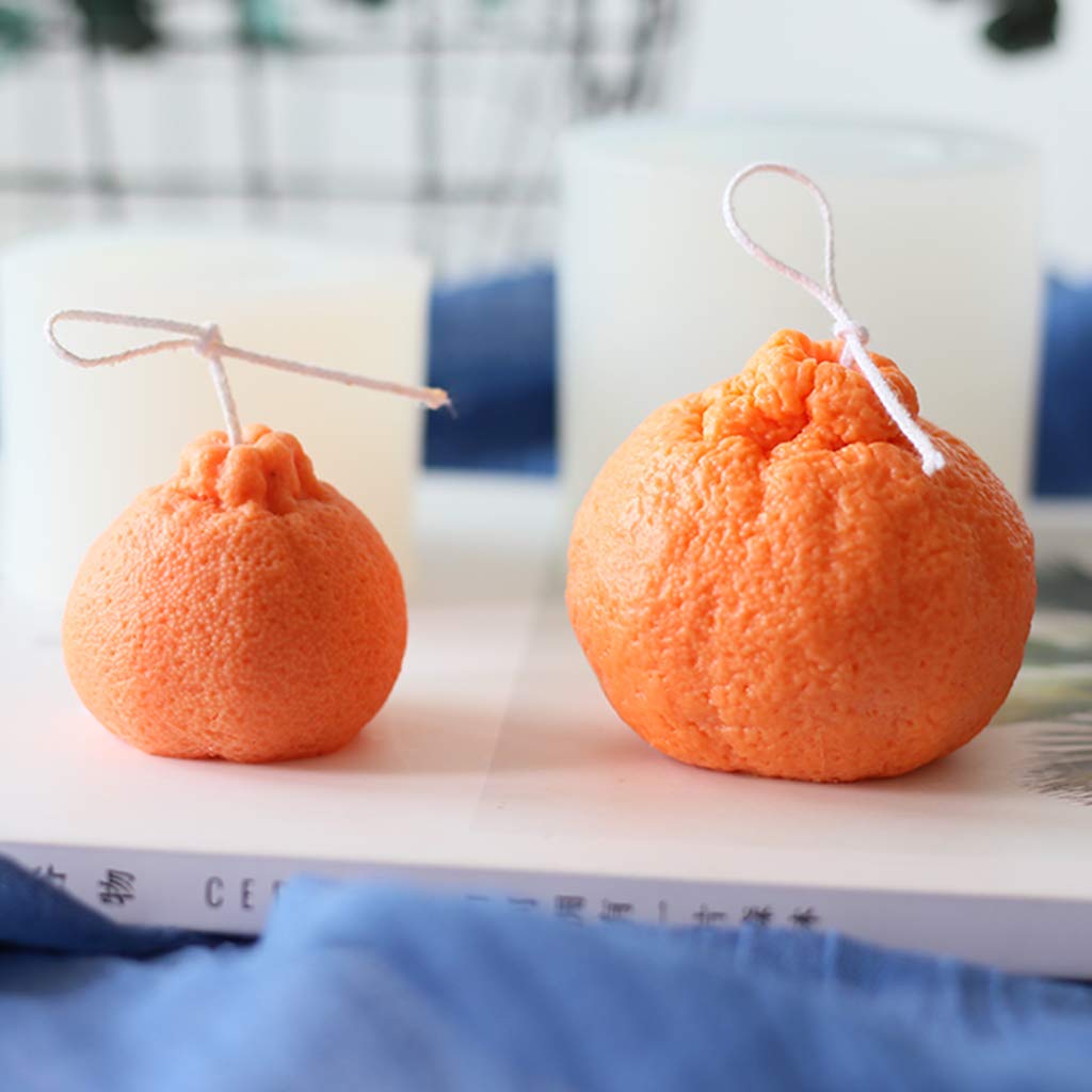 DIY Creative Orange Fruit Candle Silicone Mold - Handmade Fruit Shaped Mousse Baking Molds for Candle Making, Plaster, Cake & Soap Molds - Perfect for Home Decor, Wedding Favors & Craft Projects