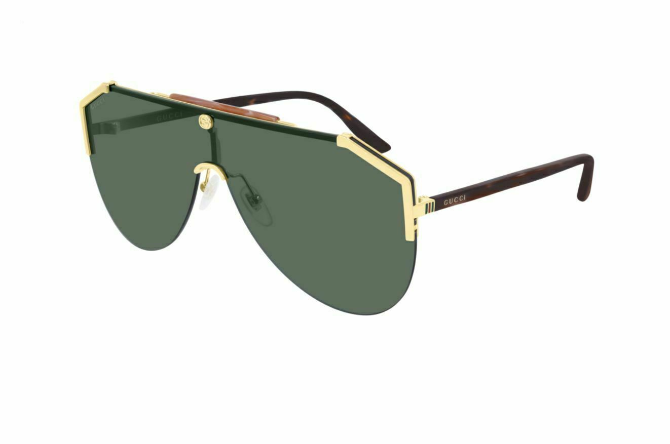 Gucci GG 0584S 002 Gold Havana Green Sunglasses for Women - Luxury Designer Shades for Summer, Beach & Outdoor Fashion Accessories