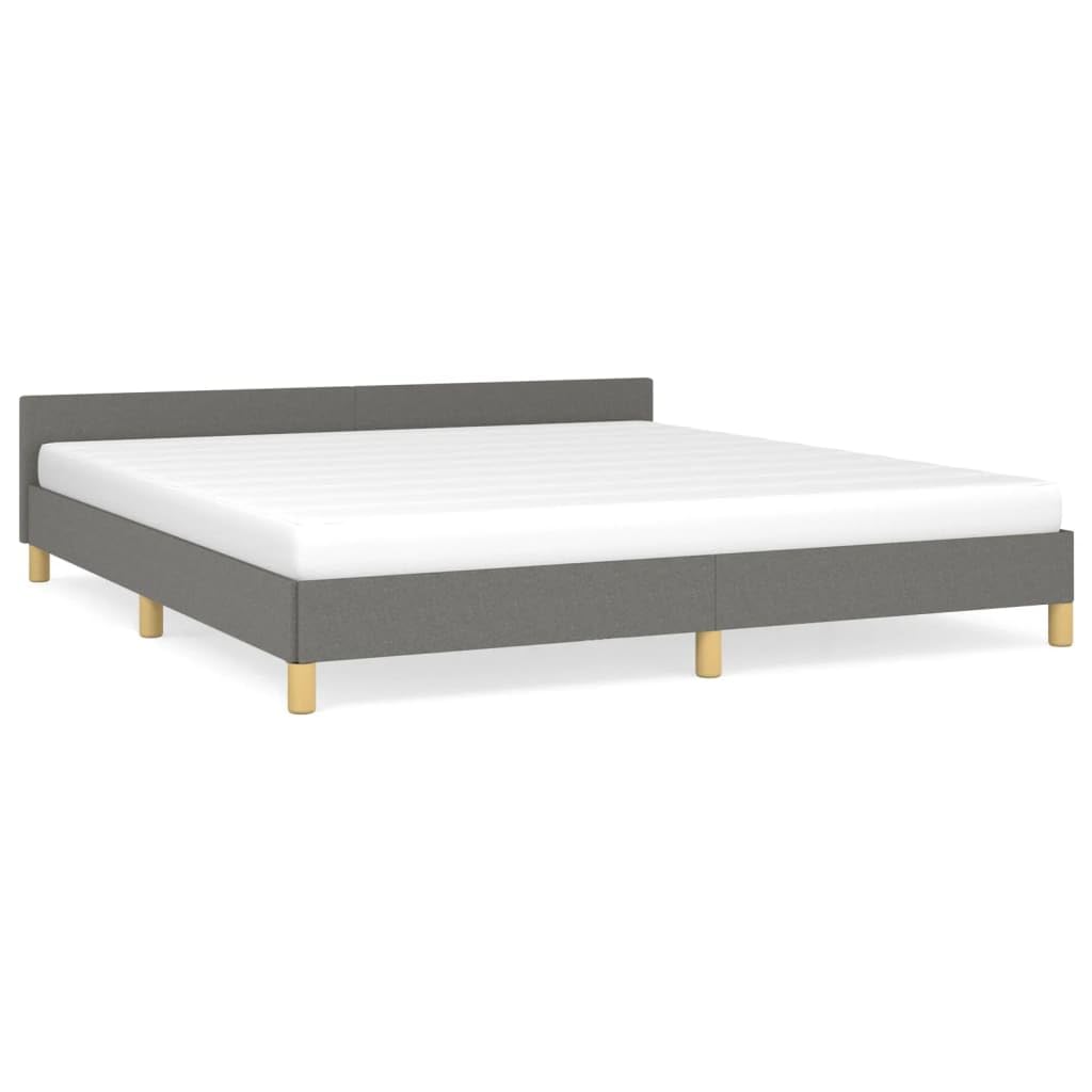 Queen & Full Size Adjustable Bed Frame with Headboard - Dark Gray 72