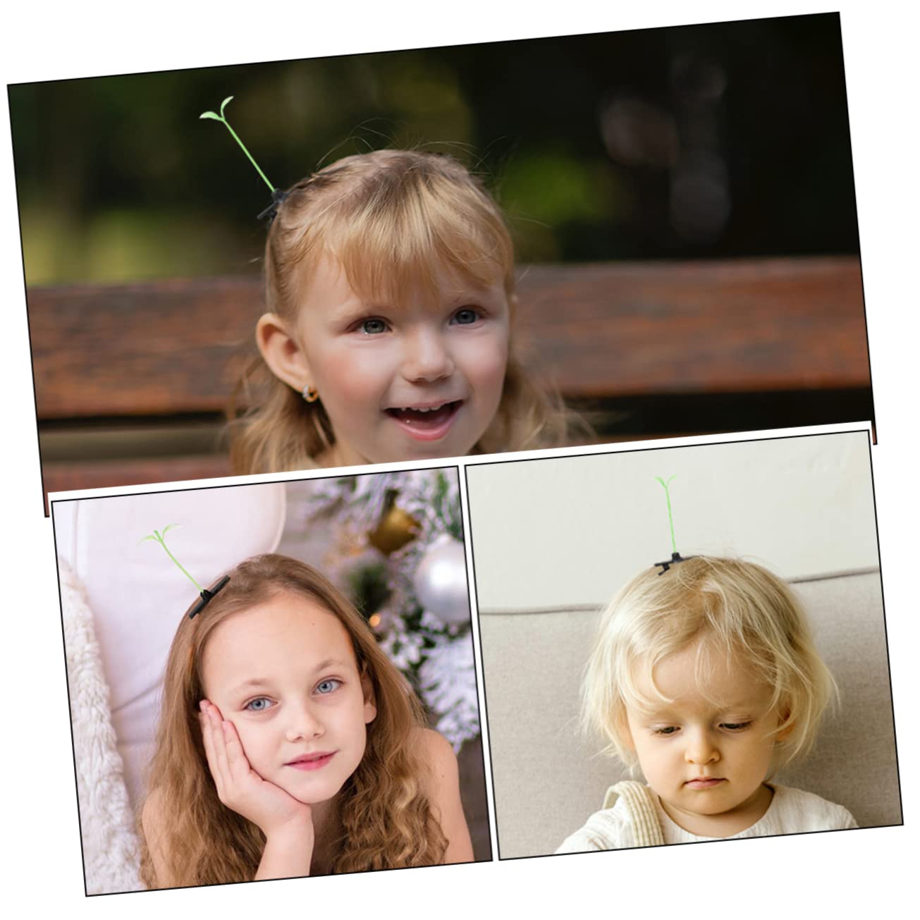 WHAMVOX Small Hair Clips for Girls & Women - Cute Sprout Hair Pins for Thin Hair, Hair Accessories for Kids & Adults - Perfect for School, Parties & Daily Styling