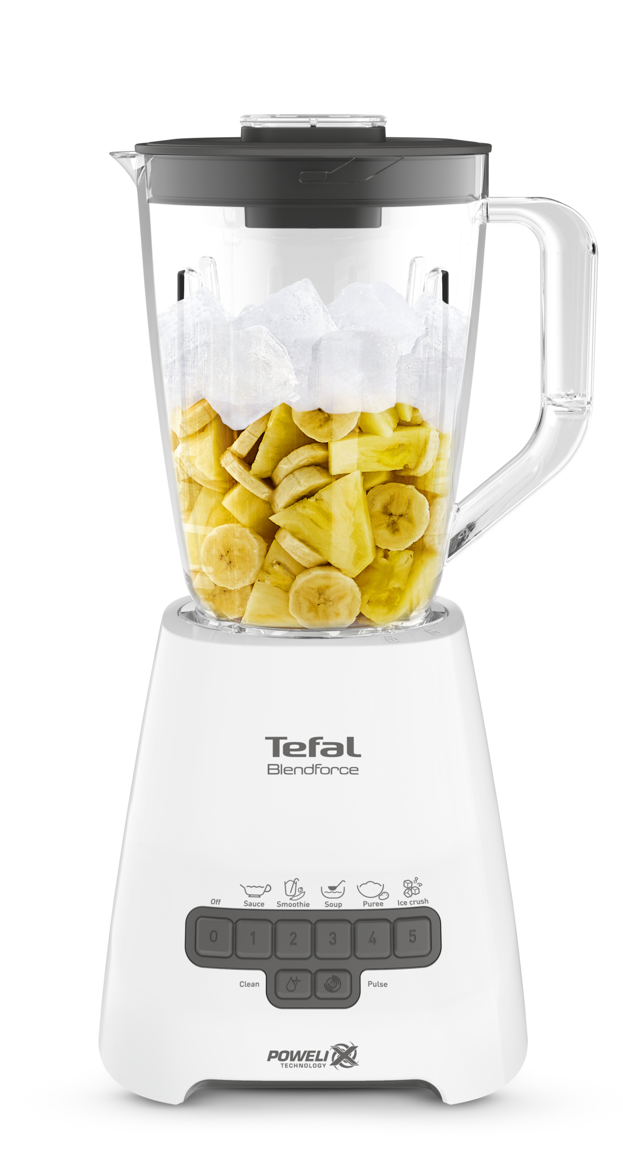 Tefal Blendforce 2 Piano Blender BL477 - 1000W High-Speed Blender with 5 Programs & 1.5L BPA-Free Jug - Perfect for Smoothies, Soups, Nut Butters & Ice Crushing