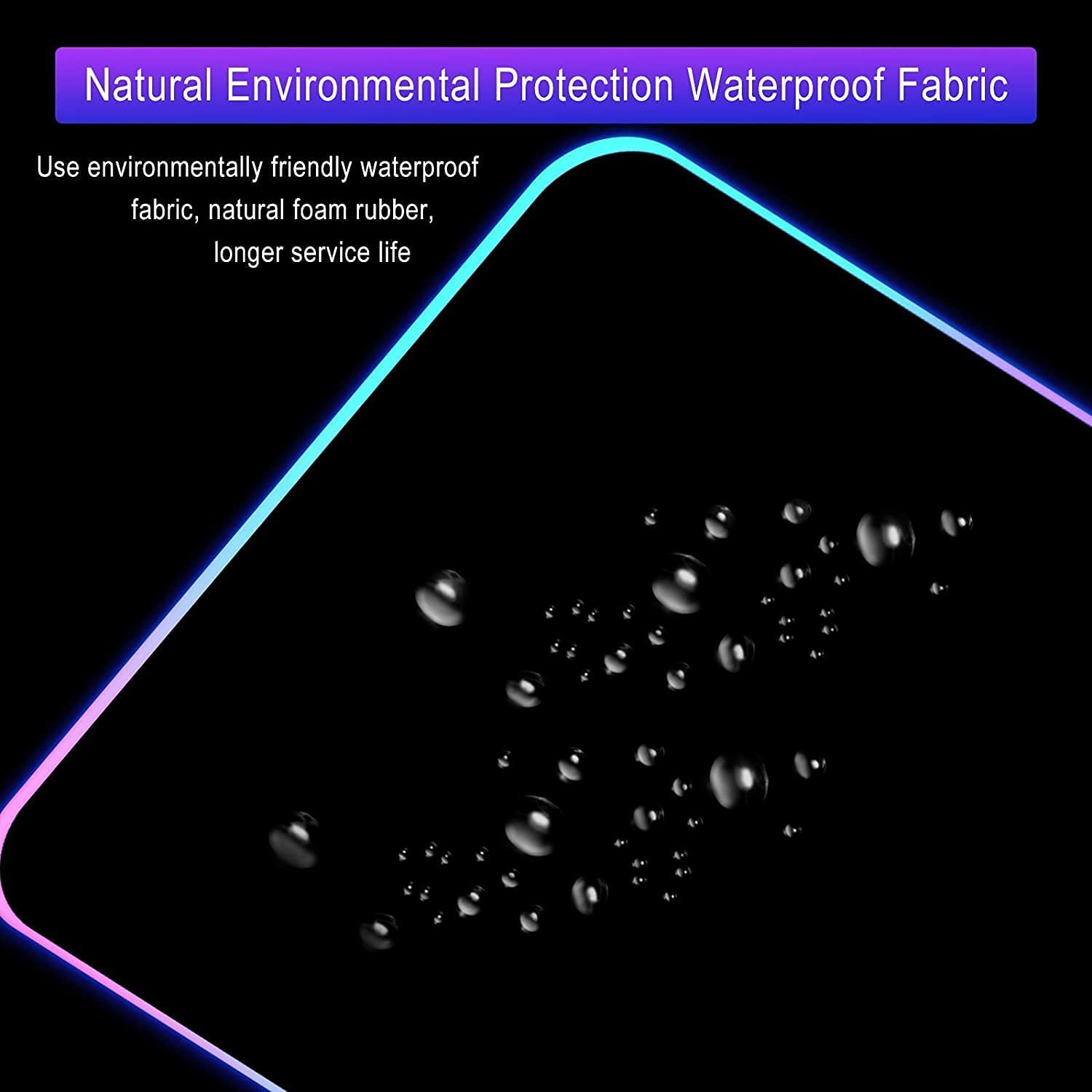 Custom RGB LED Mouse Pad with Personalized Photo & Text - 13.8x11.8 Inch Non-Slip Gaming & Office Desk Mat - Perfect for PC Setup, Workstation & Gamer Gift